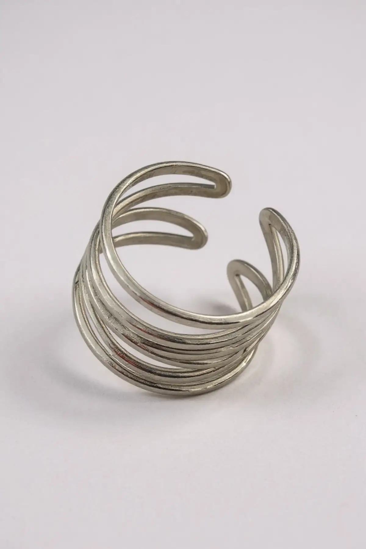 Gümüş Renk Ayarlanabilir Çelik Yüzük