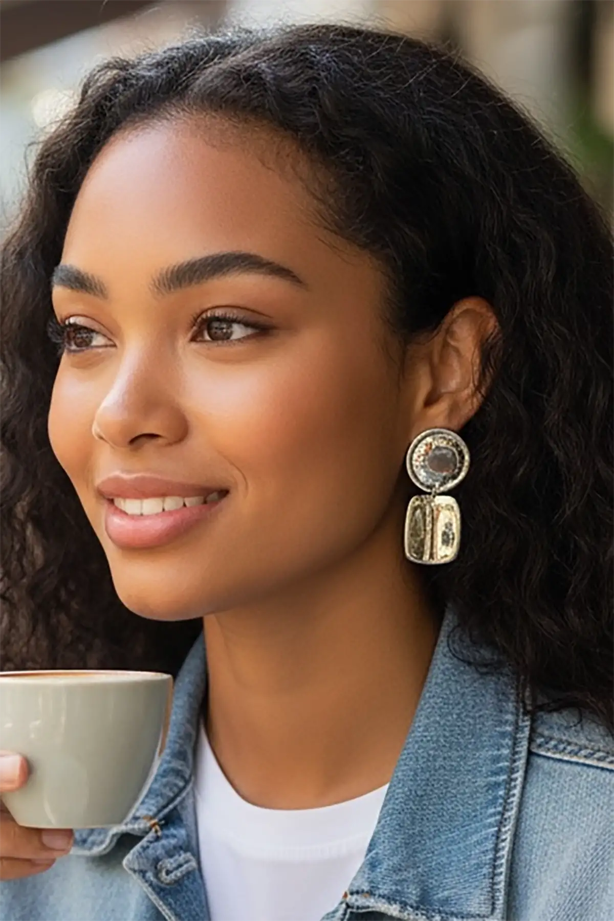 Gümüş Renk Çelik Küpe (Çift)