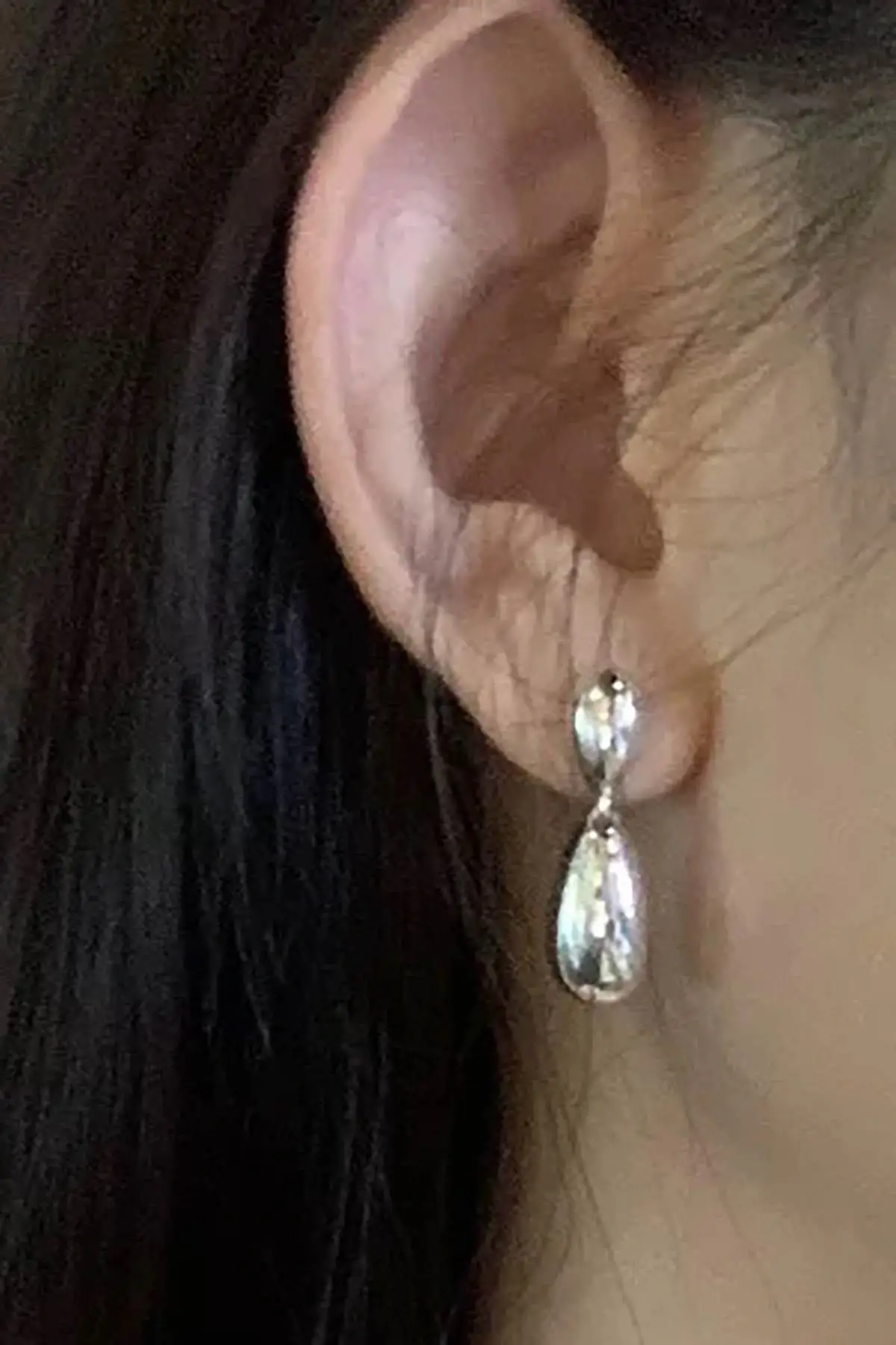 Gümüş Renk Çelik Küpe (Çift)