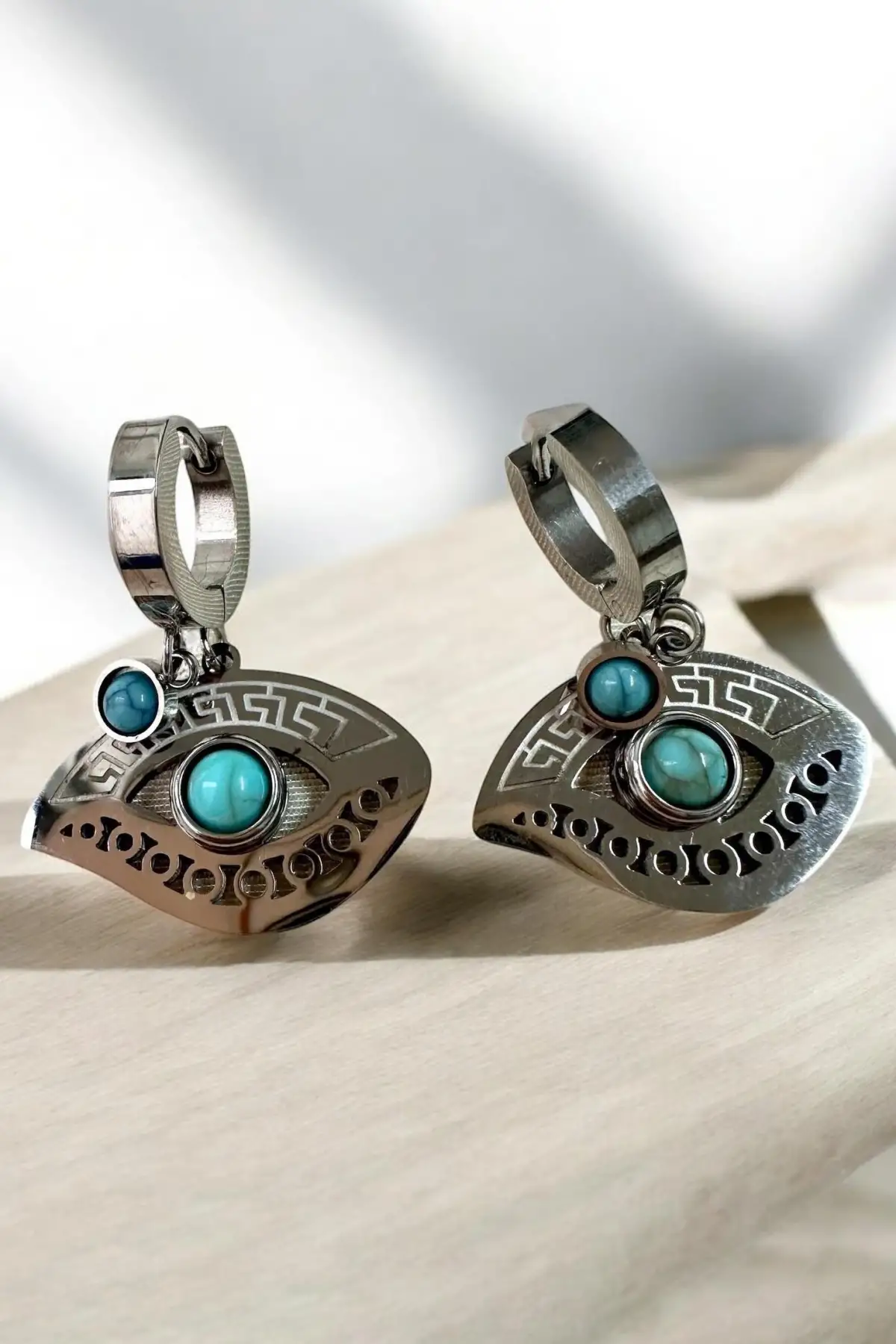 Gümüş Renk Çelik Küpe (Çift)