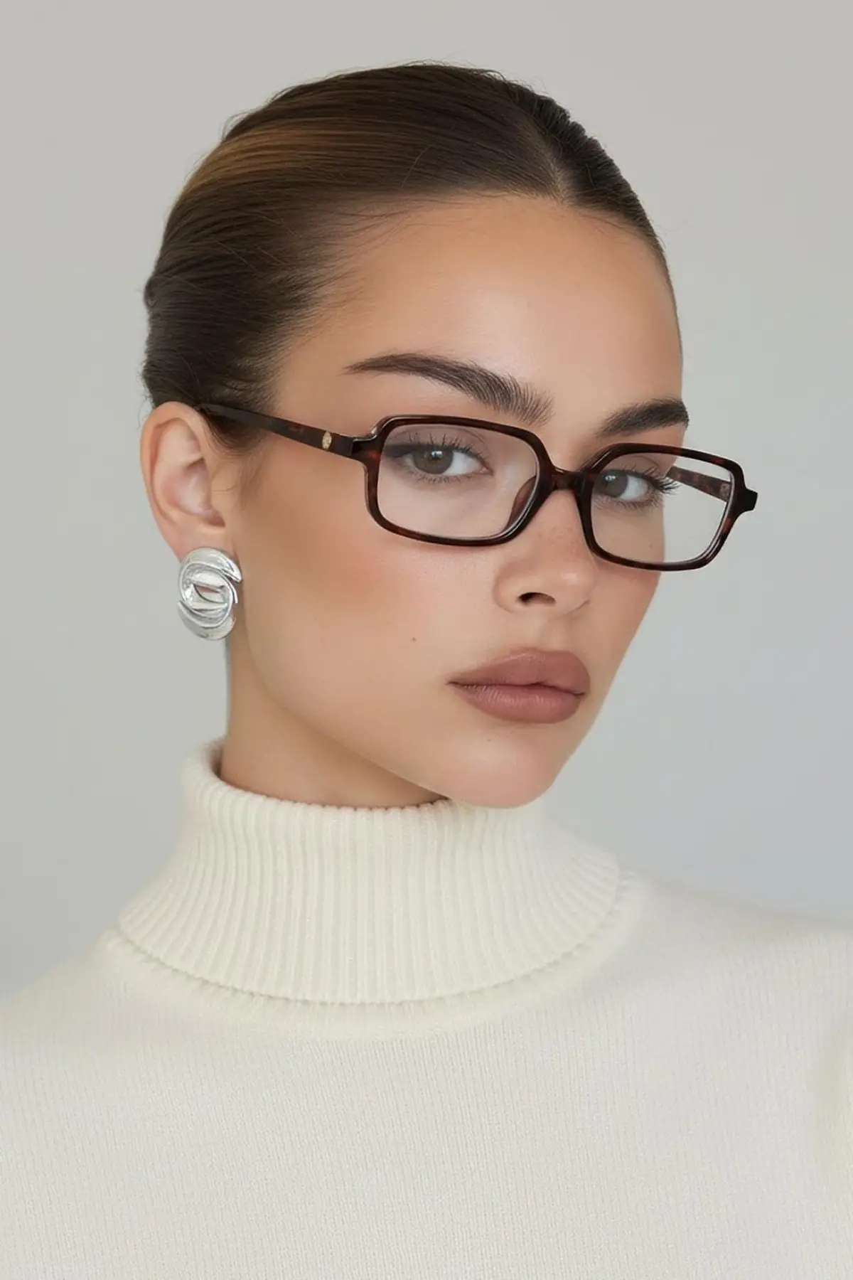 Gümüş Renk Çelik Küpe (Çift)