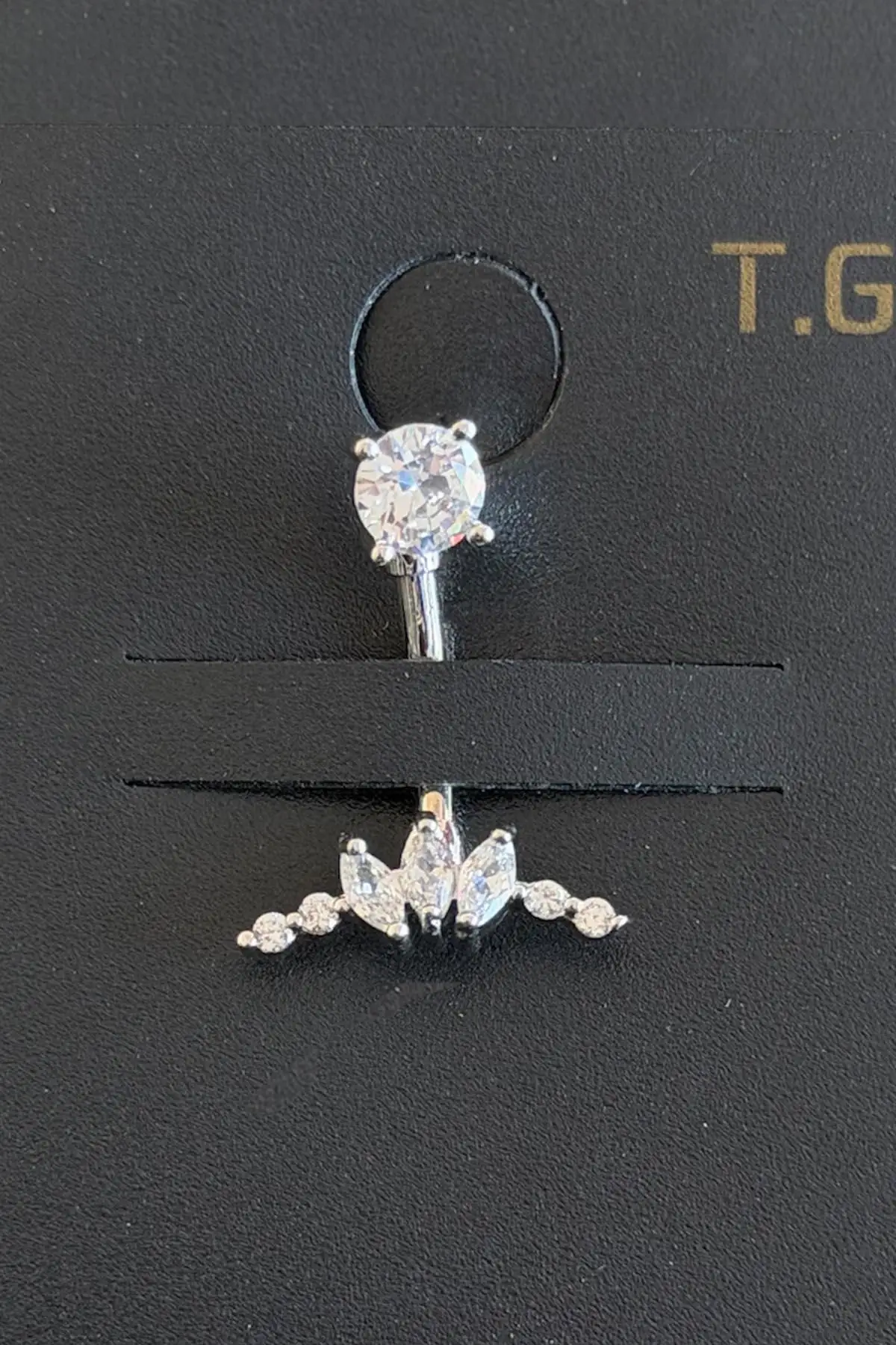 Gümüş Renk Cerrahi Çelik Göbek Piercing