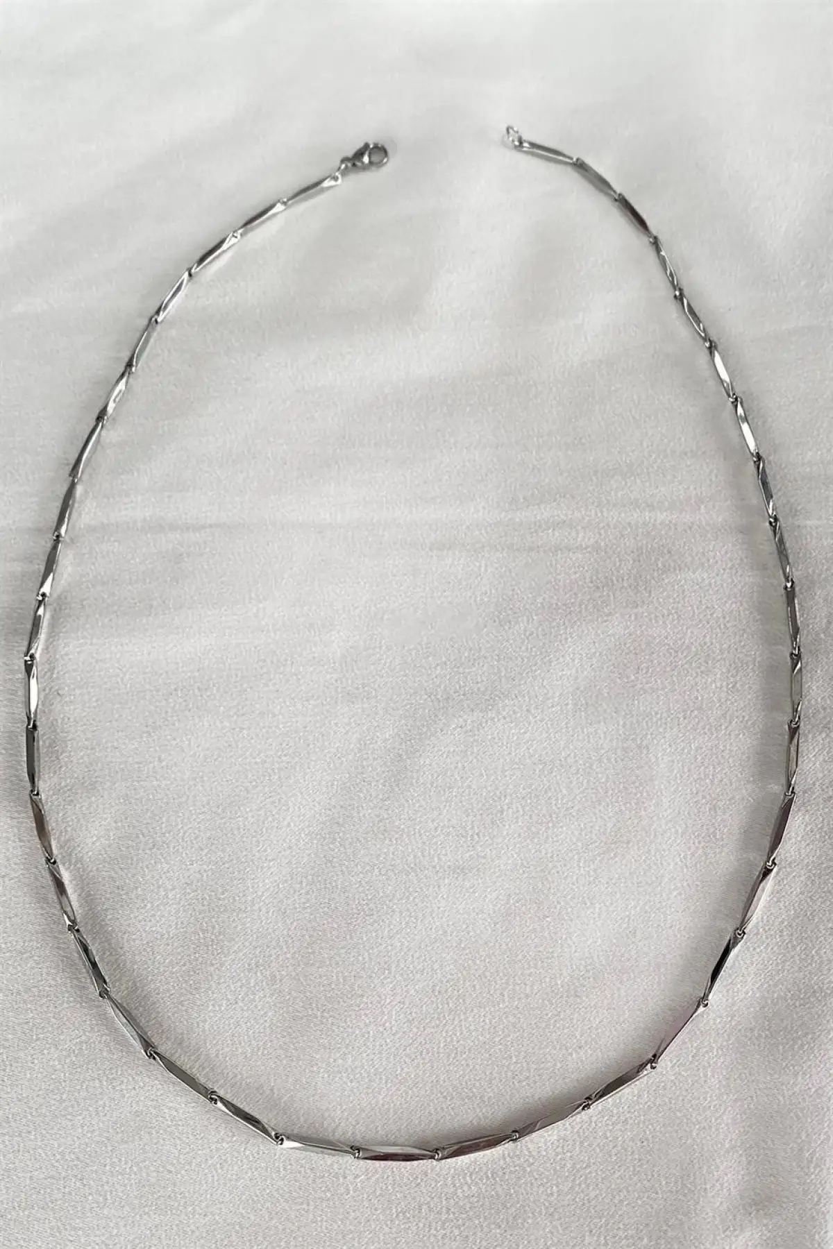 Gümüş Renk Erkek Zincir Çelik Kolye(55cm)