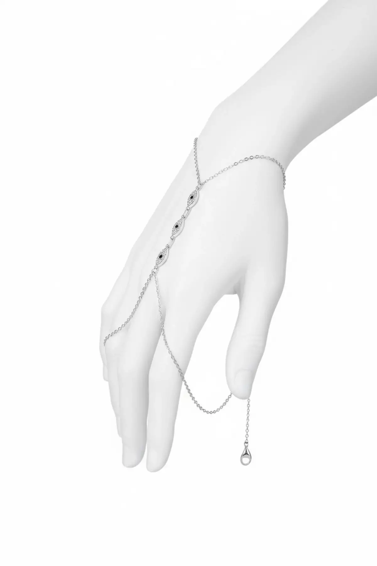 Gümüş Renk Göz Figürlü 14K Altın Kaplama TX Şahmeran