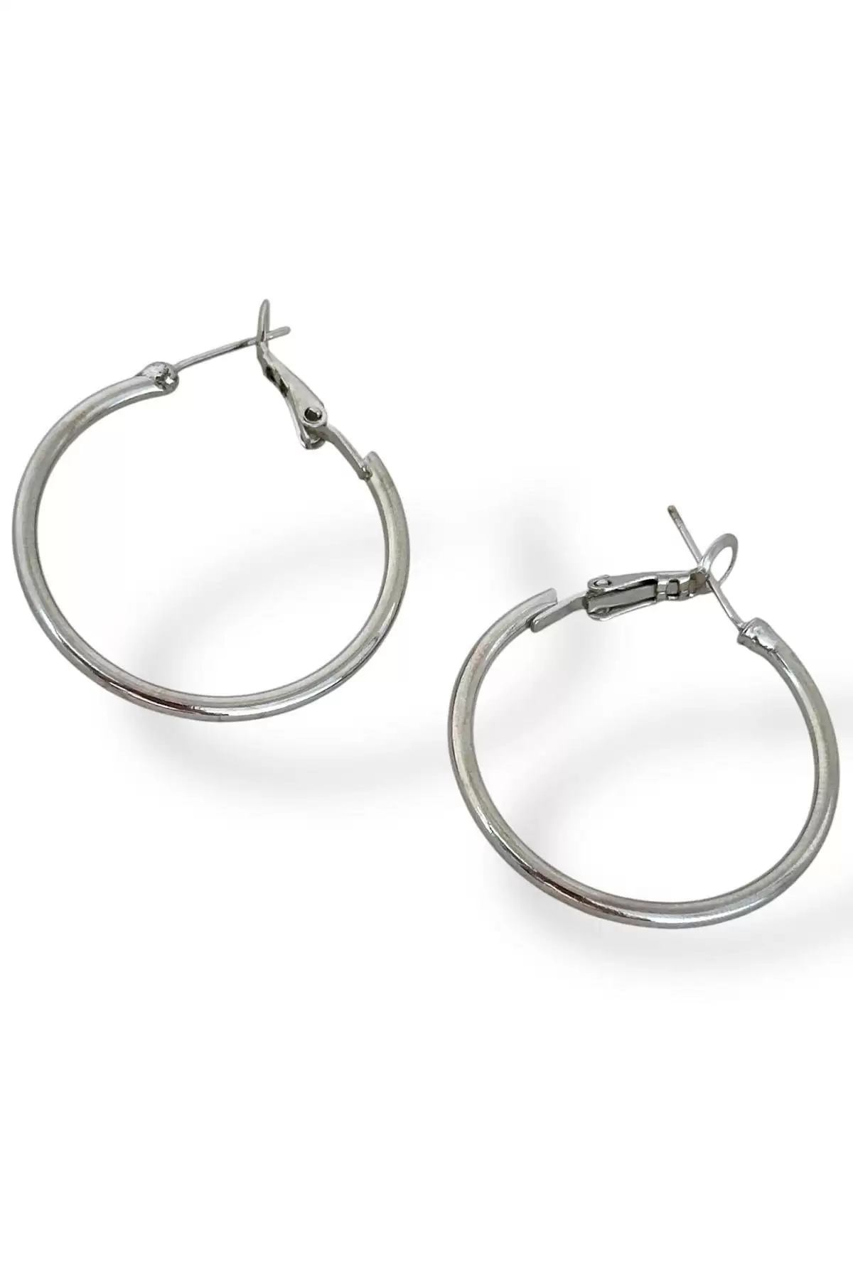 Gümüş Renk Halka Küpe 30MM (Çift)