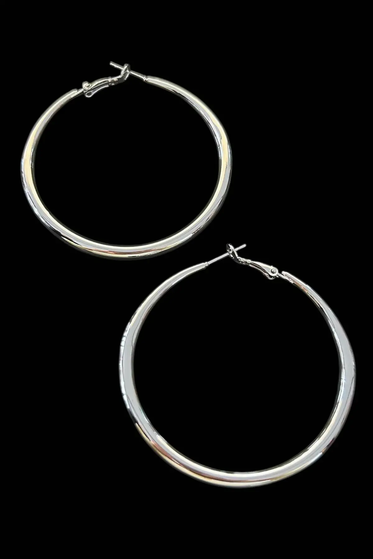 Gümüş Renk Halka Küpe (Çift)