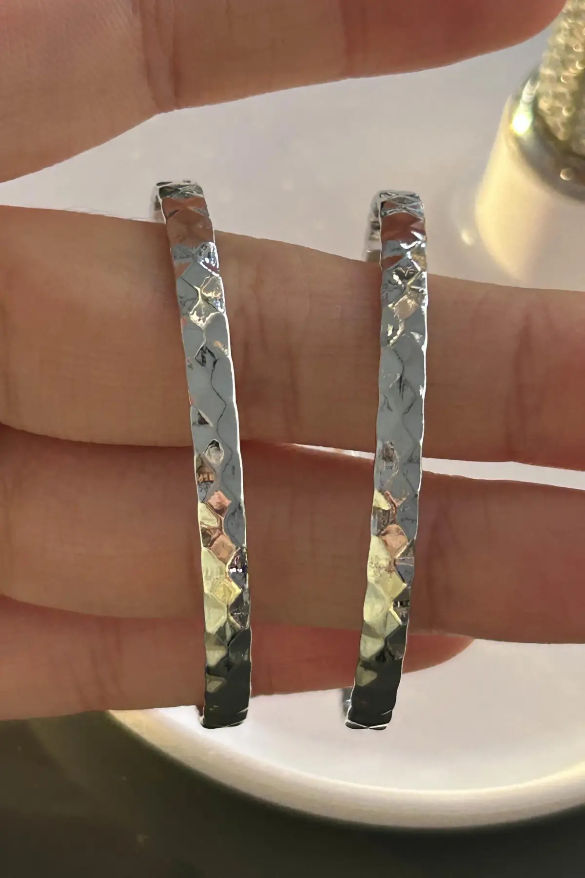 Gümüş Renk Halka Küpe (Çift)