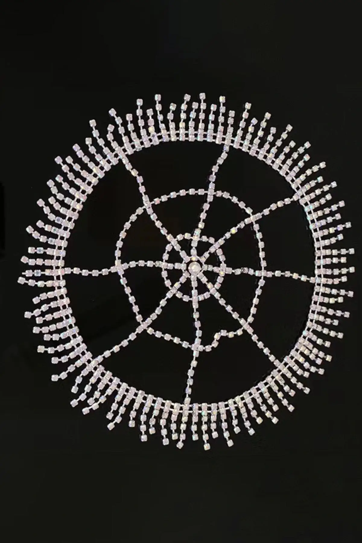 Gümüş Renk Hologram Taş Detaylı Saç Aksesuarı/Kına Aksesuarı