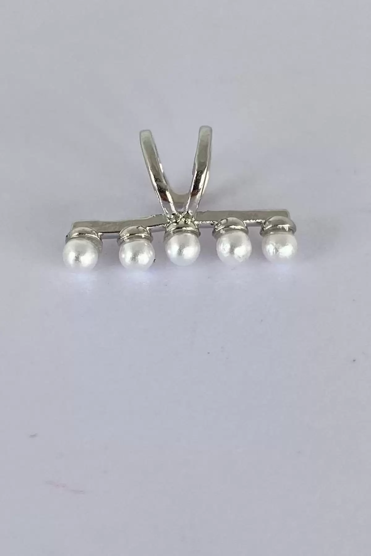 Gümüş Renk İnci Detaylı Ear Cuff Küpe (Tek)