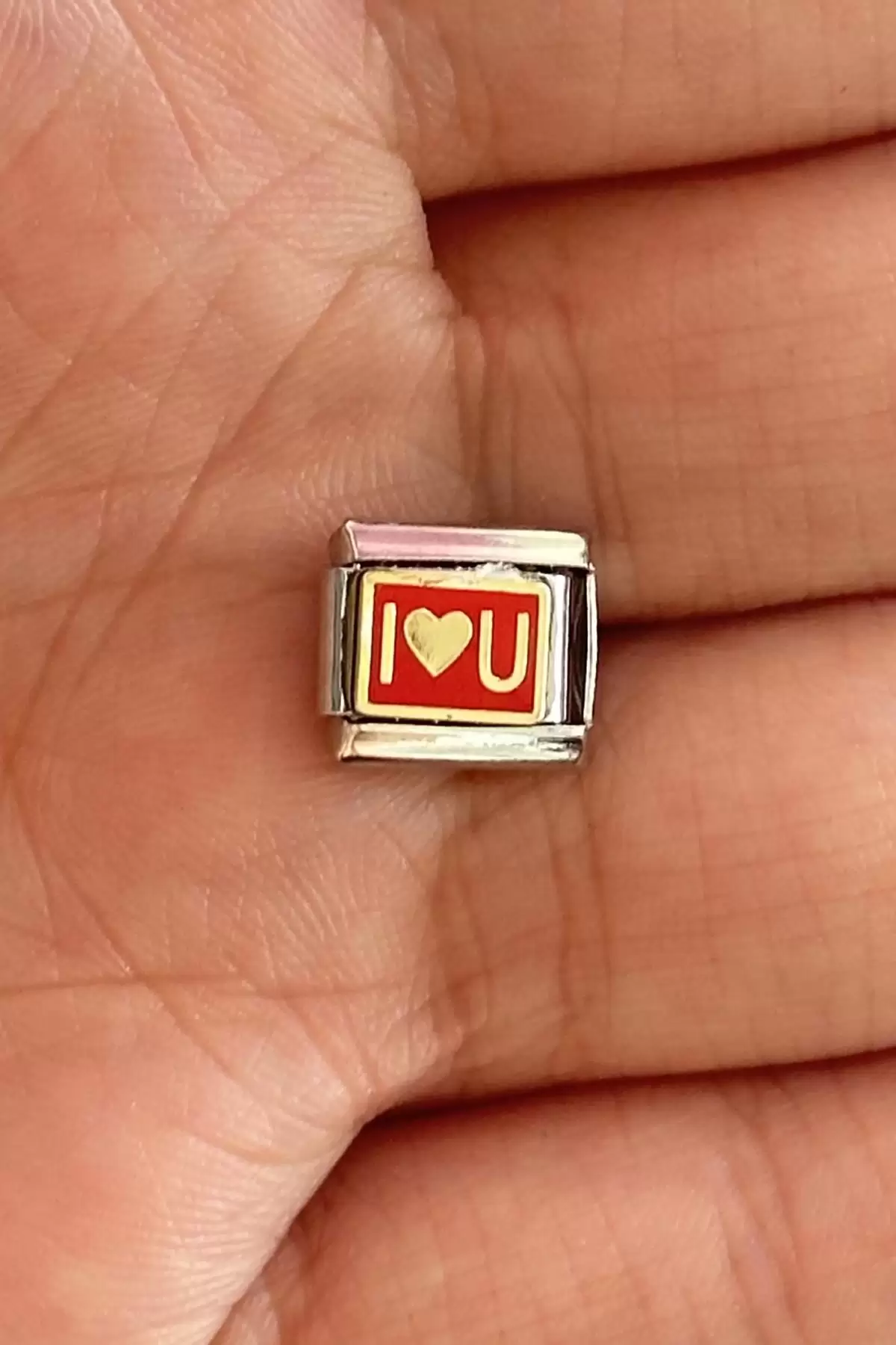 Gümüş Renk Kalp Figürlü Çelik Nomination Charm (Tek)