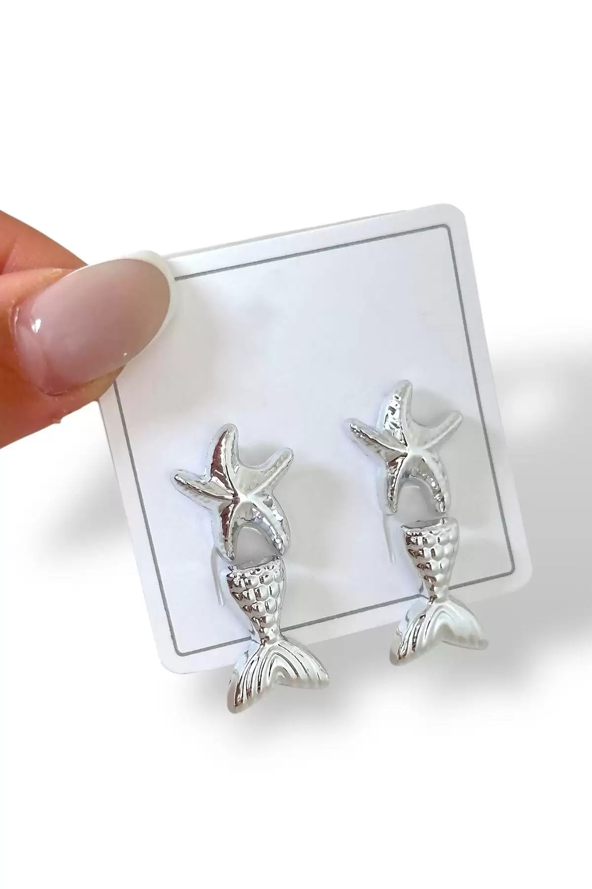 Gümüş Renk Karışık Figürlü Küpe Set