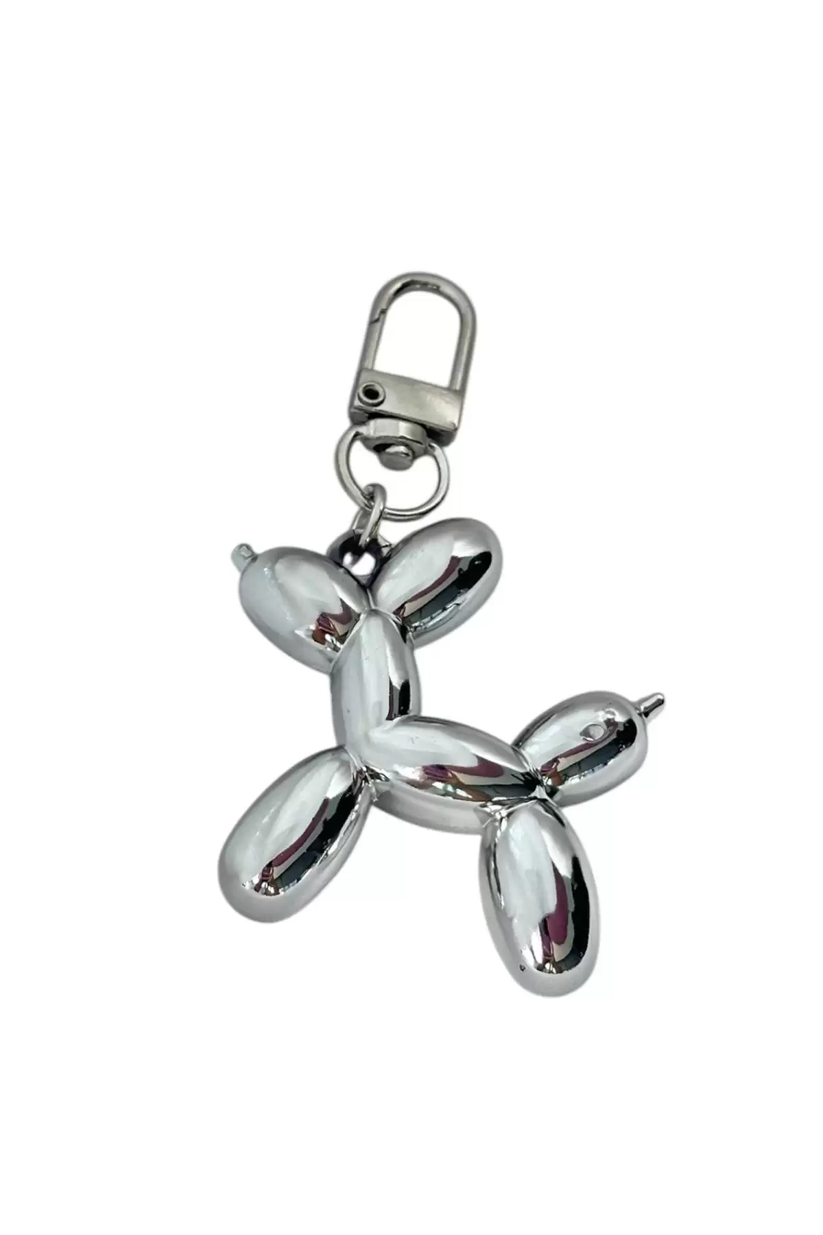 Gümüş Renk Köpek Figürlü Anahtarlık/ Charm