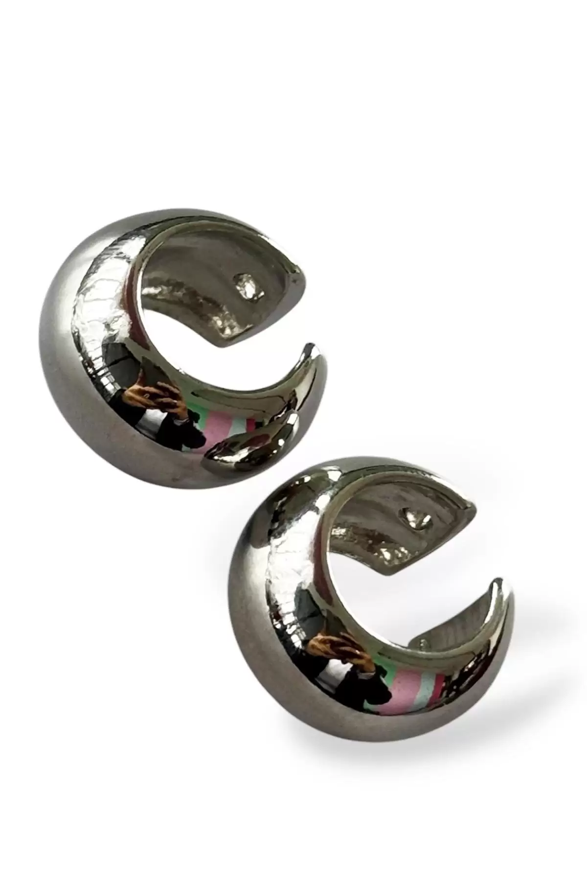 Gümüş Renk Metal Ear Cuff (Çift)