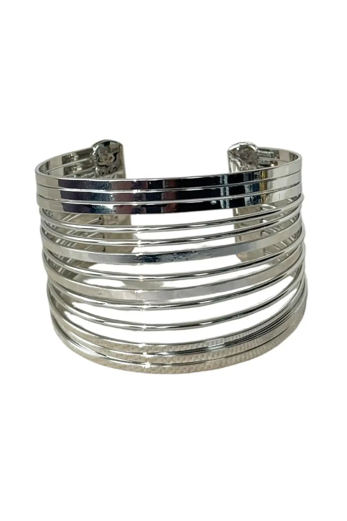 Gümüş Renk Metal Kelepçe Bileklik