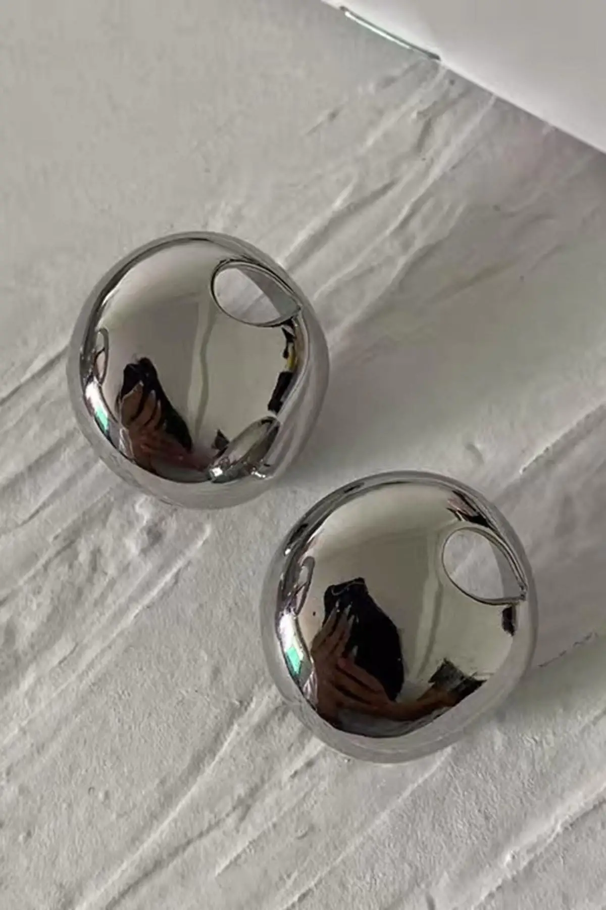 Gümüş Renk Metal Küpe (Çift)