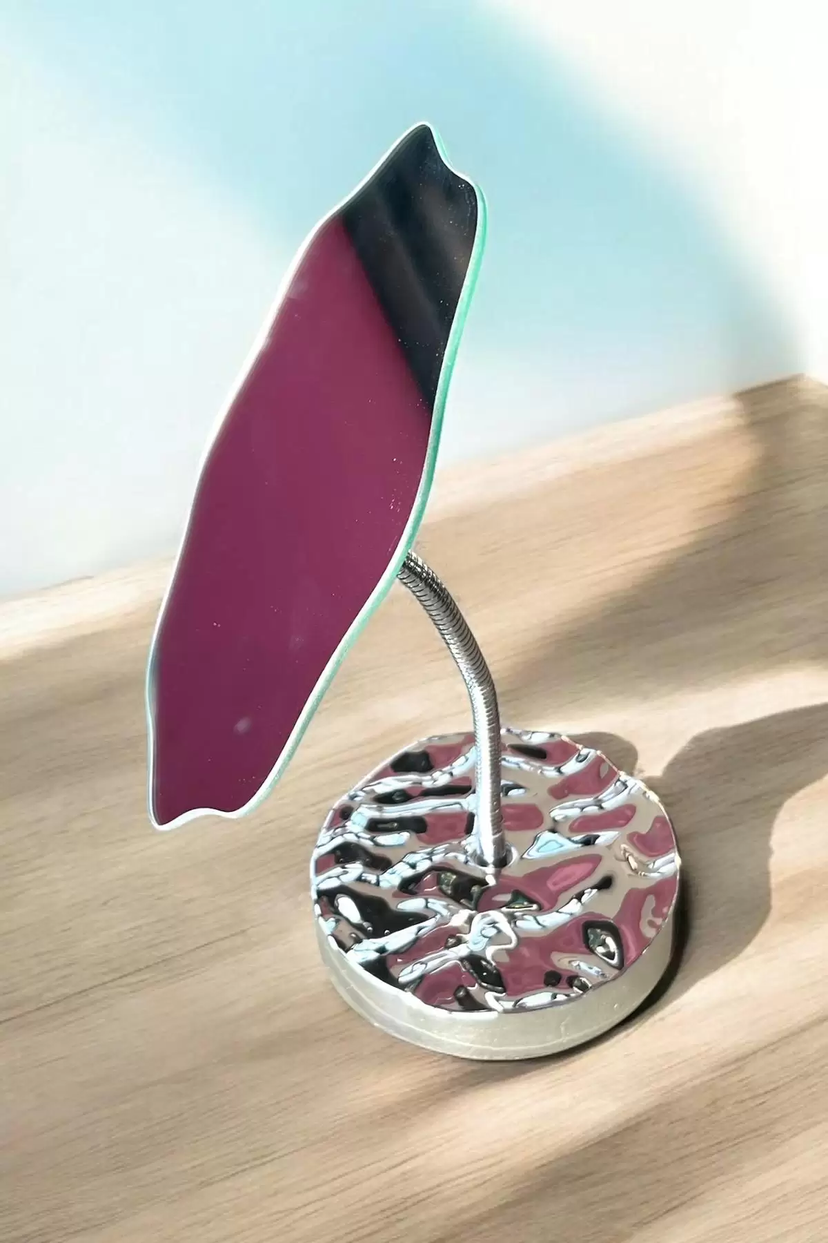 Gümüş Renk Metal Masa Aynası