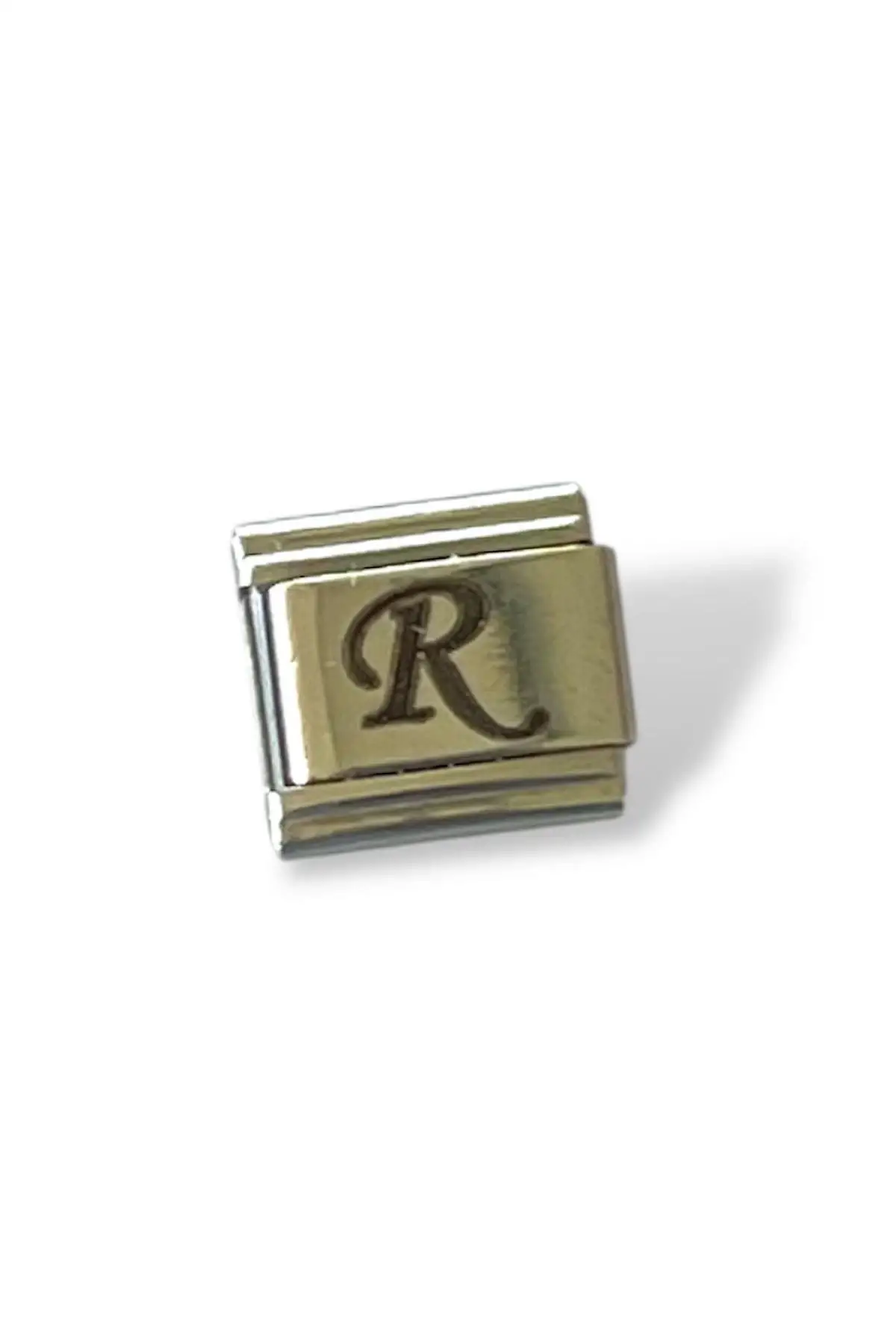 Gümüş Renk R Harf Çelik Nomination Charm (Tek)