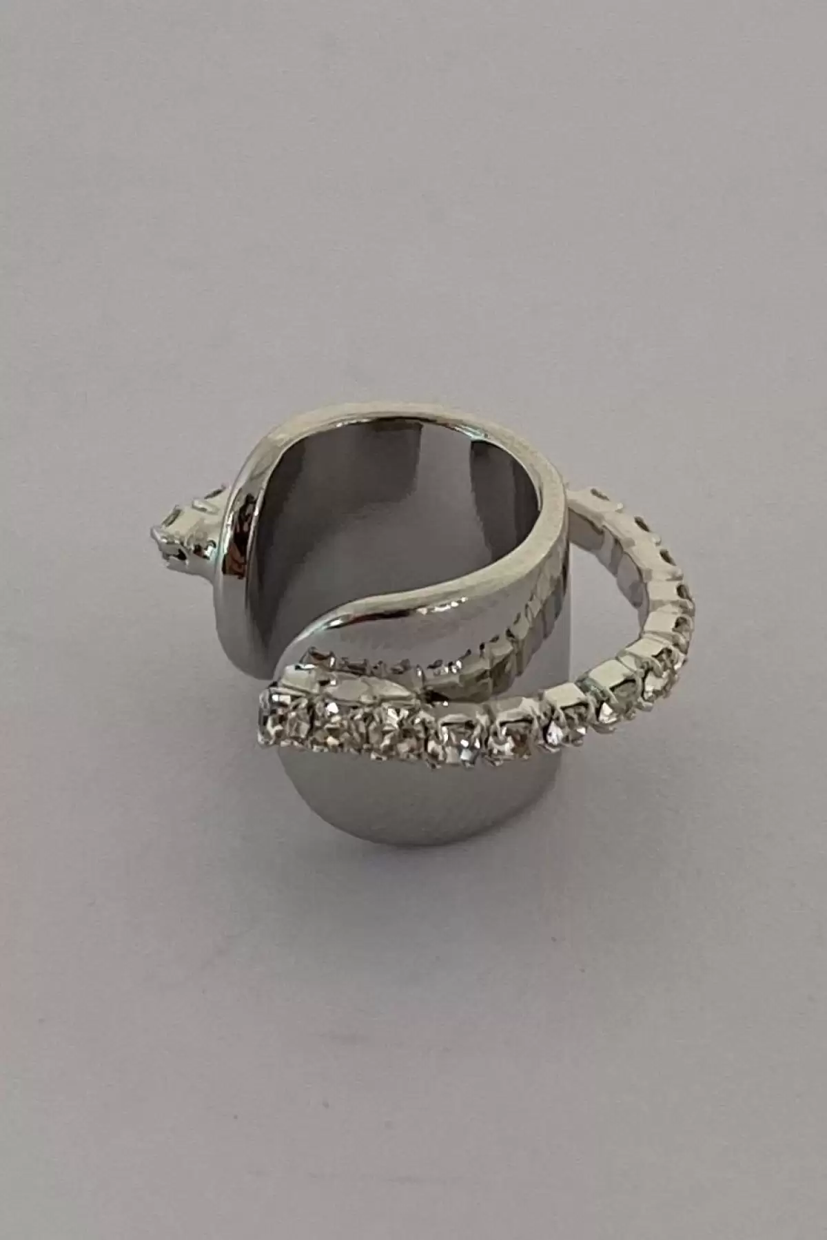 Gümüş Renk Taş Detaylı Ear Cuff Küpe (Tek)