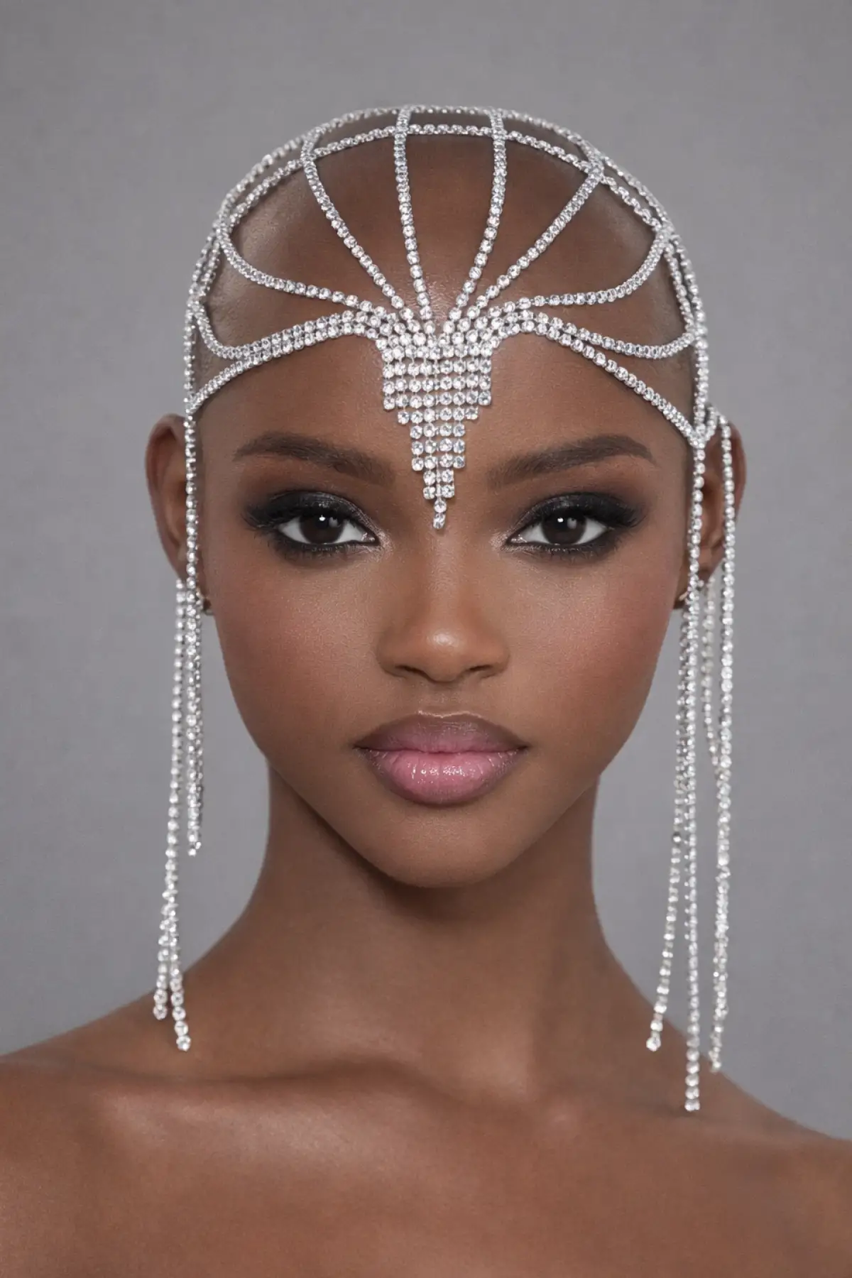 Gümüş Renk Taş Detaylı Saç Aksesuarı/Kına Aksesuarı