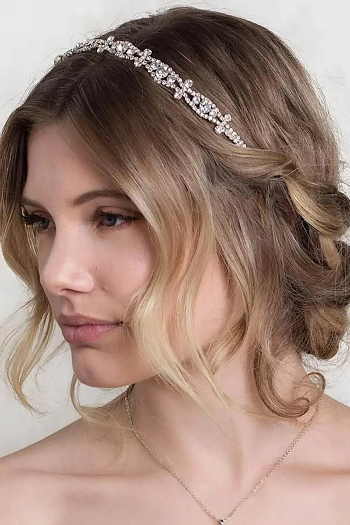 Gümüş Renk Taş Detaylı Saç Aksesuarı/Kına Aksesuarı