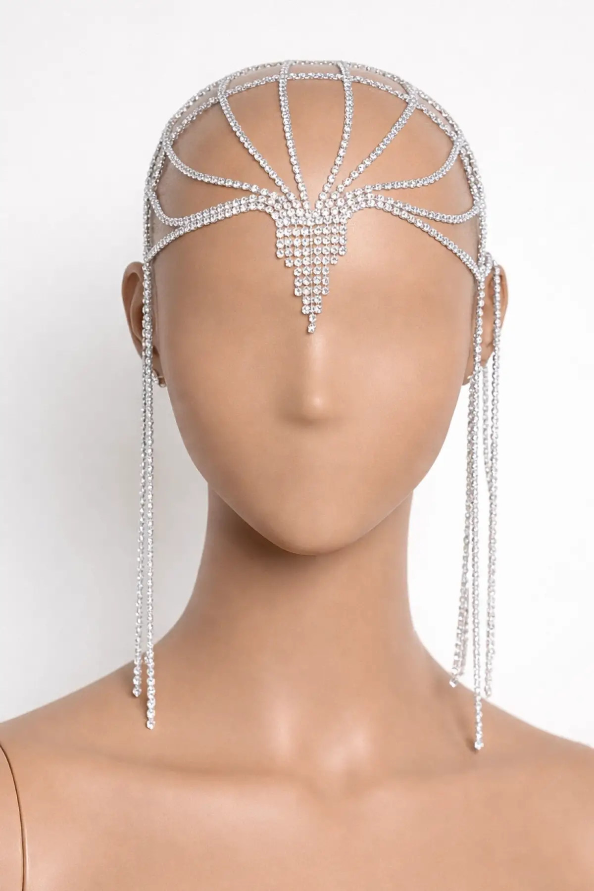 Gümüş Renk Taş Detaylı Saç Aksesuarı/Kına Aksesuarı