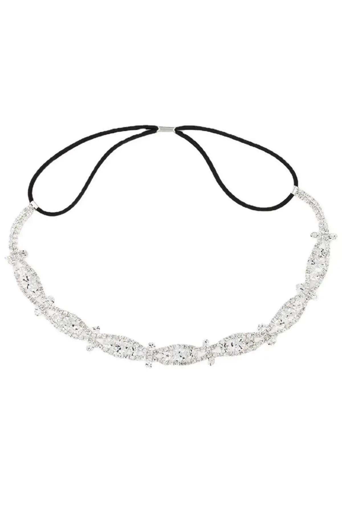 Gümüş Renk Taş Detaylı Saç Aksesuarı/Kına Aksesuarı