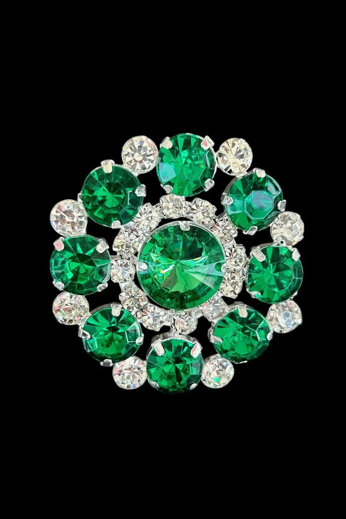 Gümüş Renk Taş Detaylı Tasarım Ayarlanabilir Yüzük