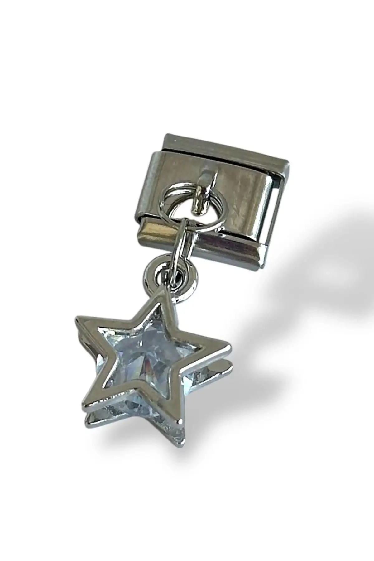 Gümüş Renk Yıldız Figürlü Çelik Nomination Charm (Tek)