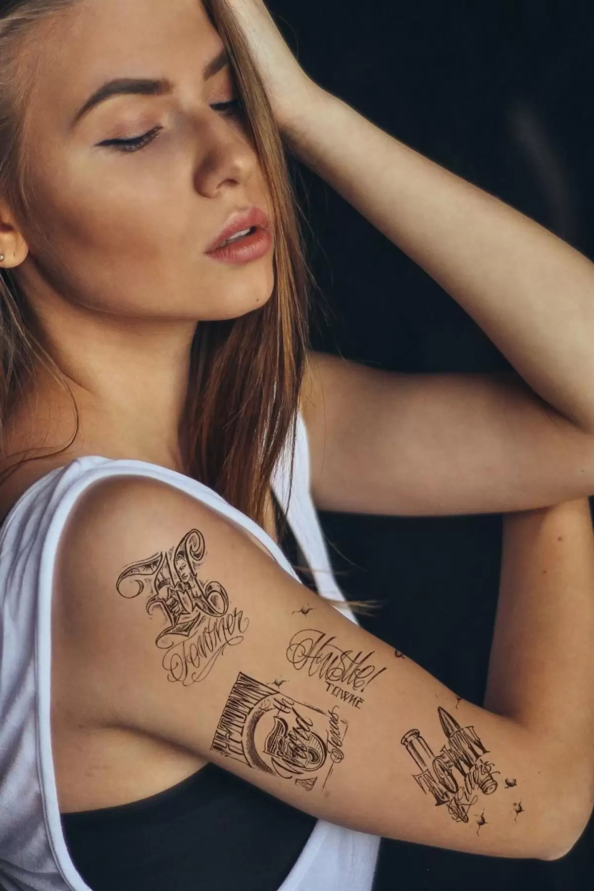 H Town Yazılı Geçici Dövme Tattooo