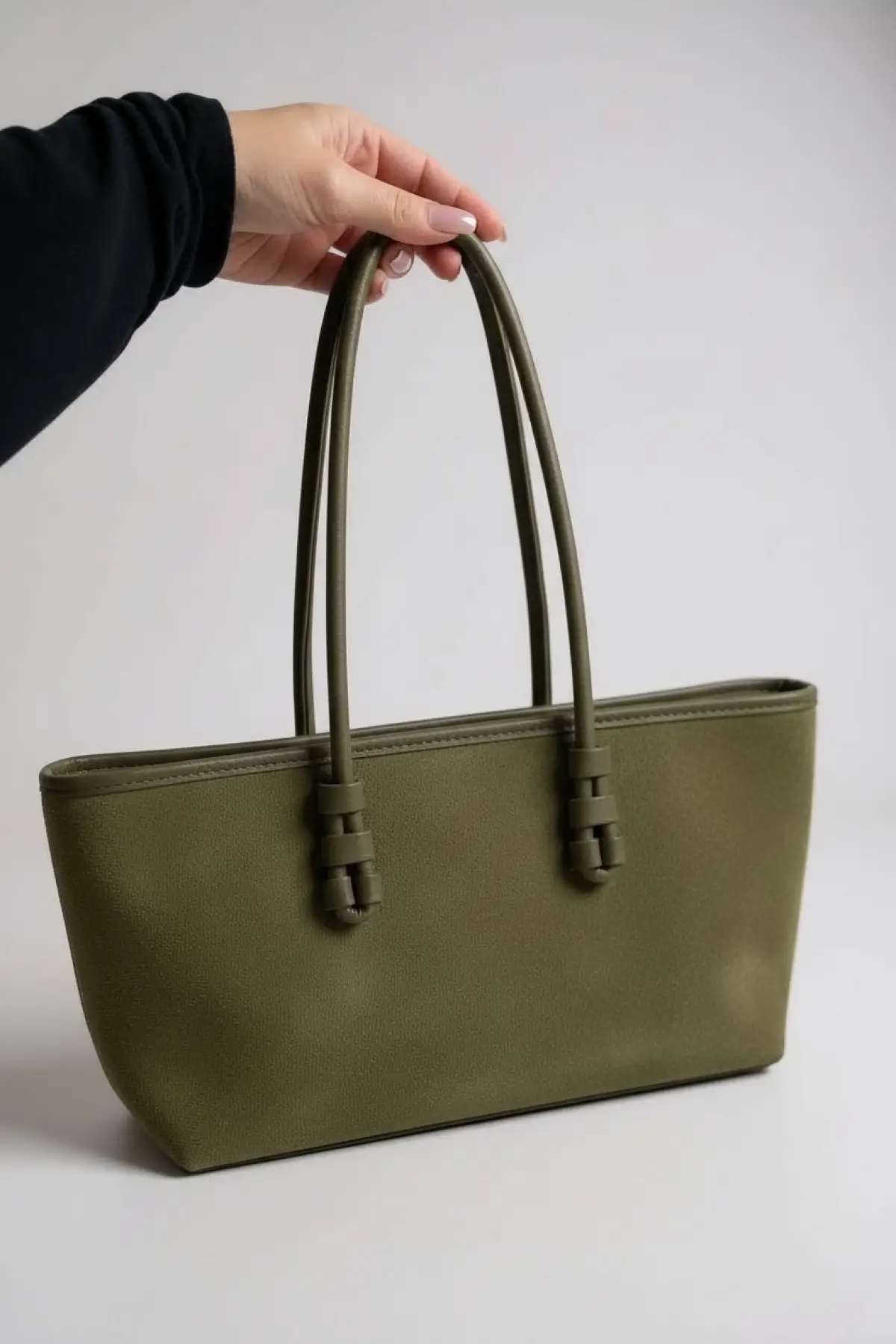 Haki Yeşil Renk Süet Kadın Çanta