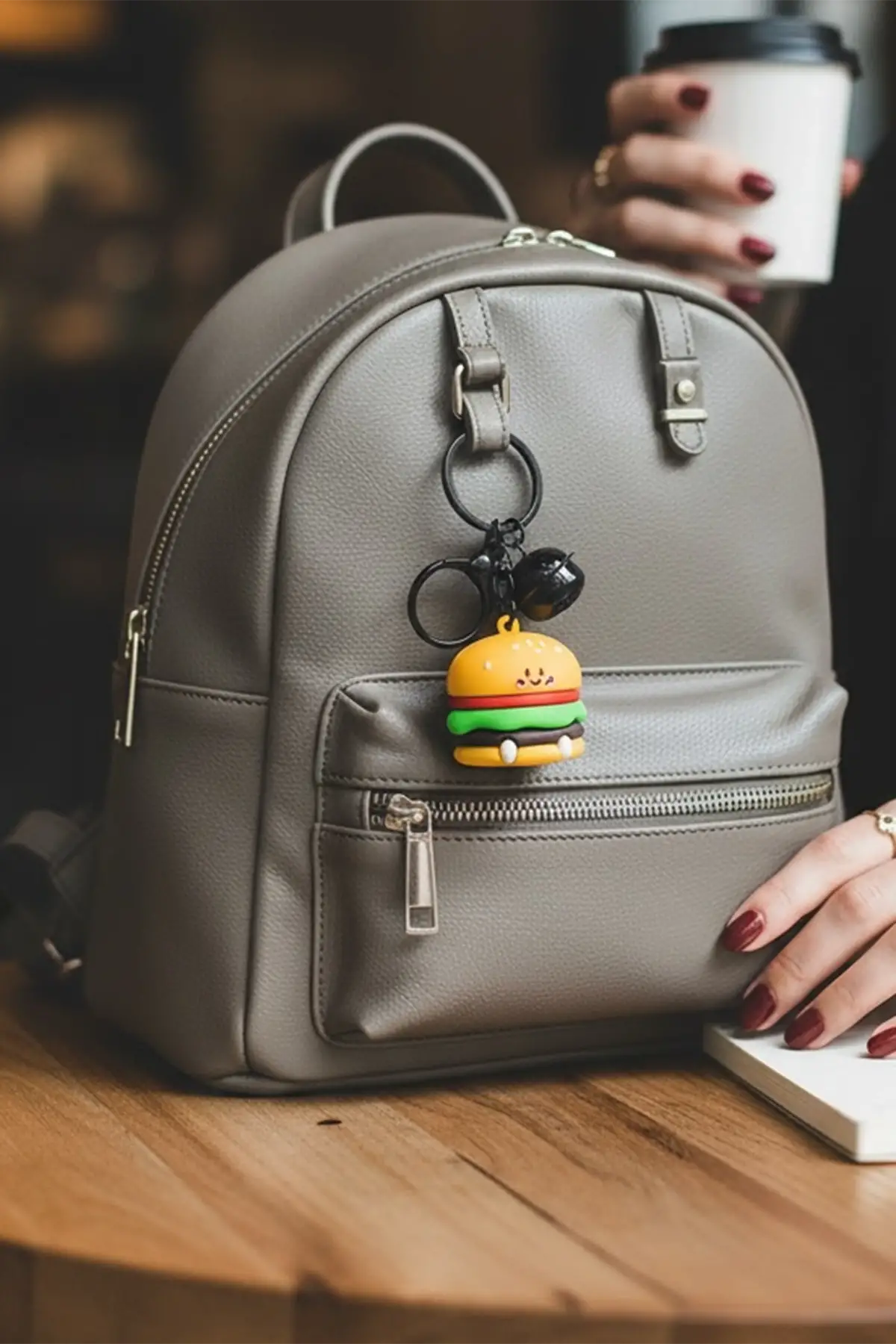 Hamburger Figürlü Anahtarlık