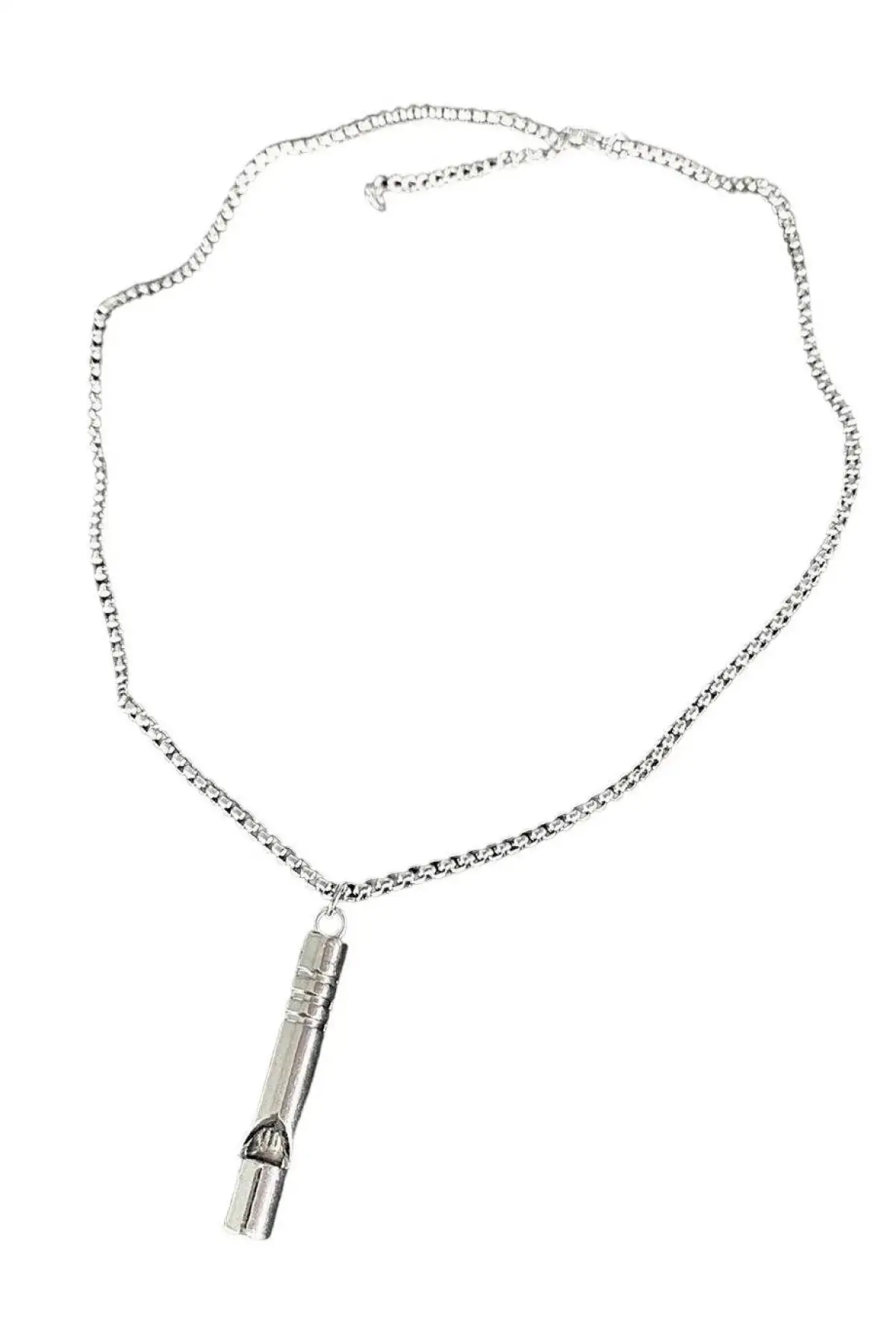 Hayatta Kalma ve Acil Yüksek Ses Çelik Düdük Deprem Kolyesi Kadın & Erkek