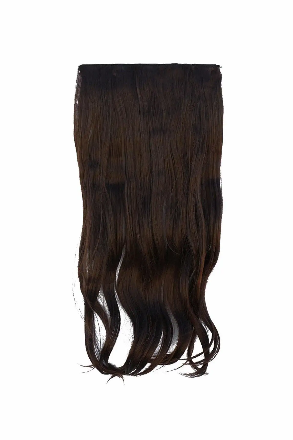 Isıya Dayanıklı Yarımay Çıt Çıt Saç - HT4 - Kahverengi - Dalgalı - 60 Cm - 110 Gr (Duygu)