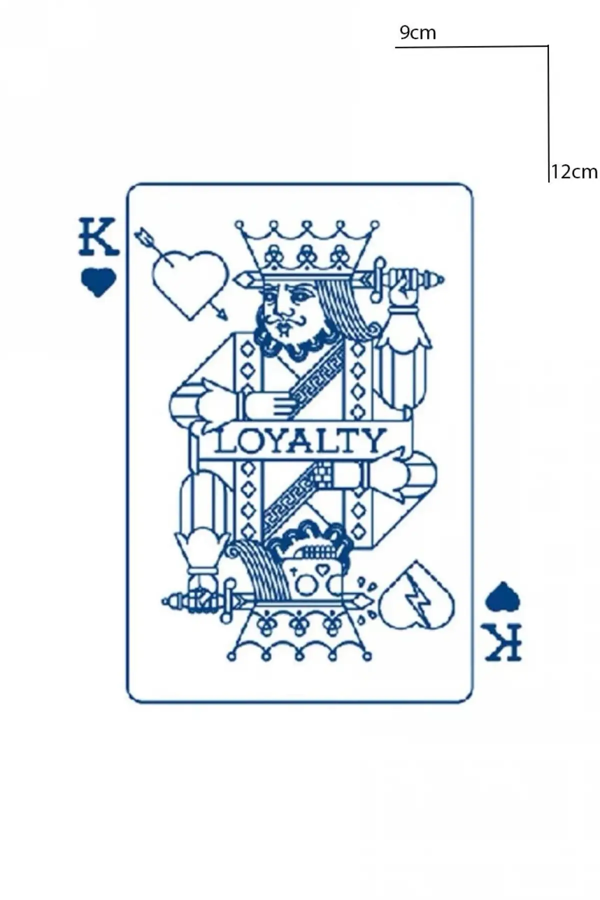 İskambil Kağıdı Figürlü 12 Saat Sonra Kararan Geçici Mini Dövme Tattoo