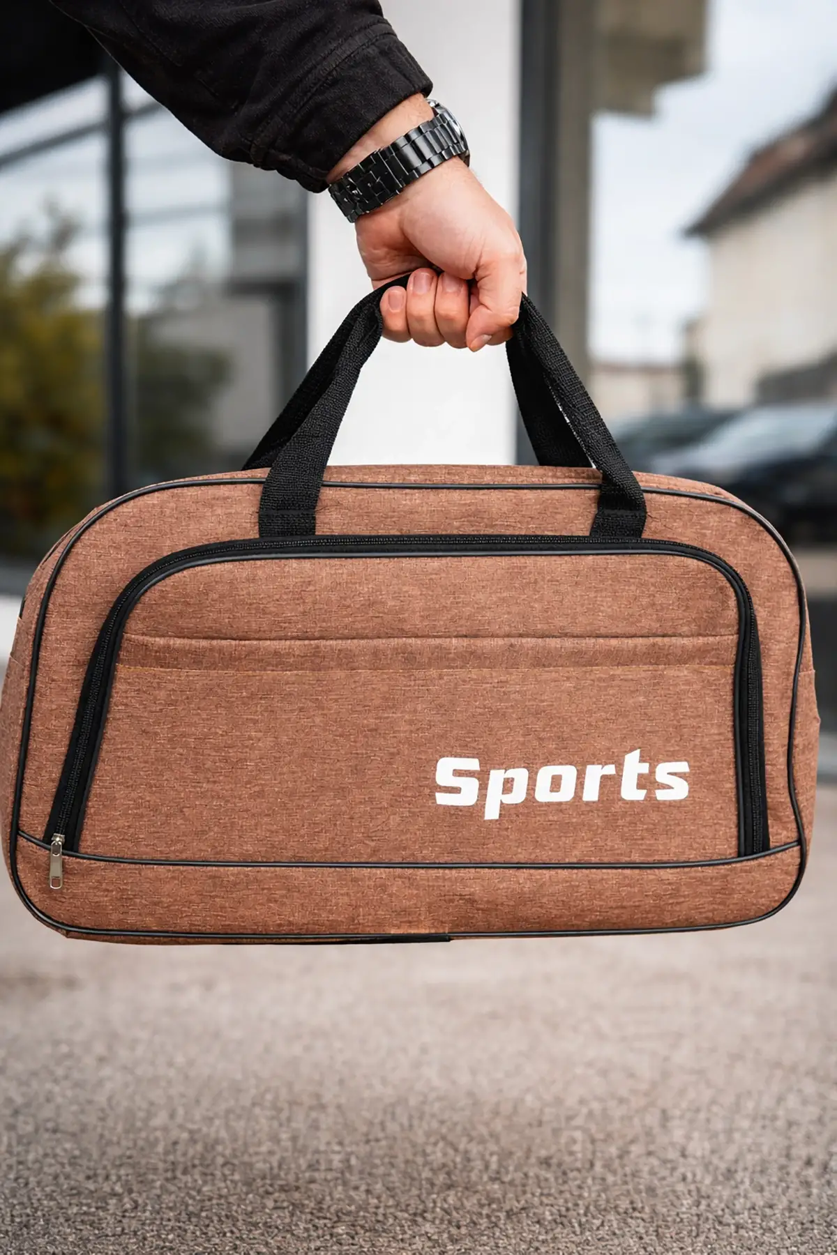 Kahve Renk Büyük Boy El Çantası/ Seyahat Çantası