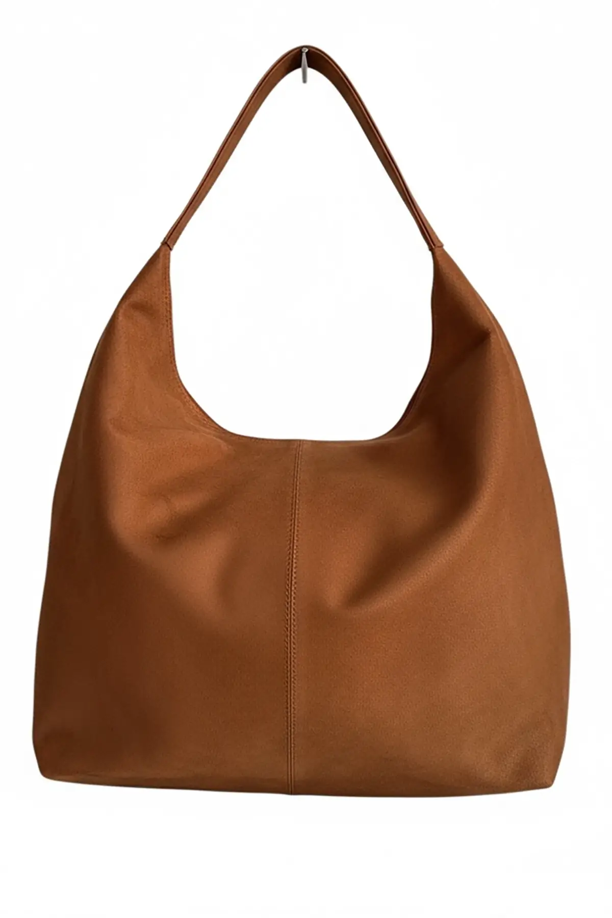 Kahve Renk Büyük Boy Süet Kadın Çanta