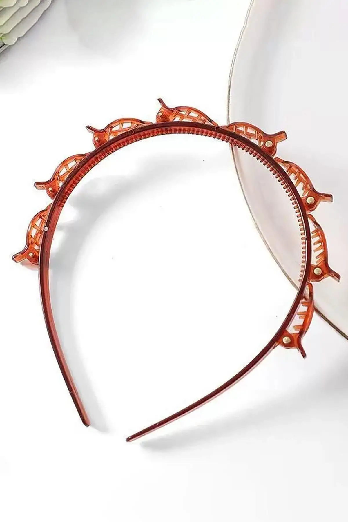 Kahve Renk Saç Bükücü Taç