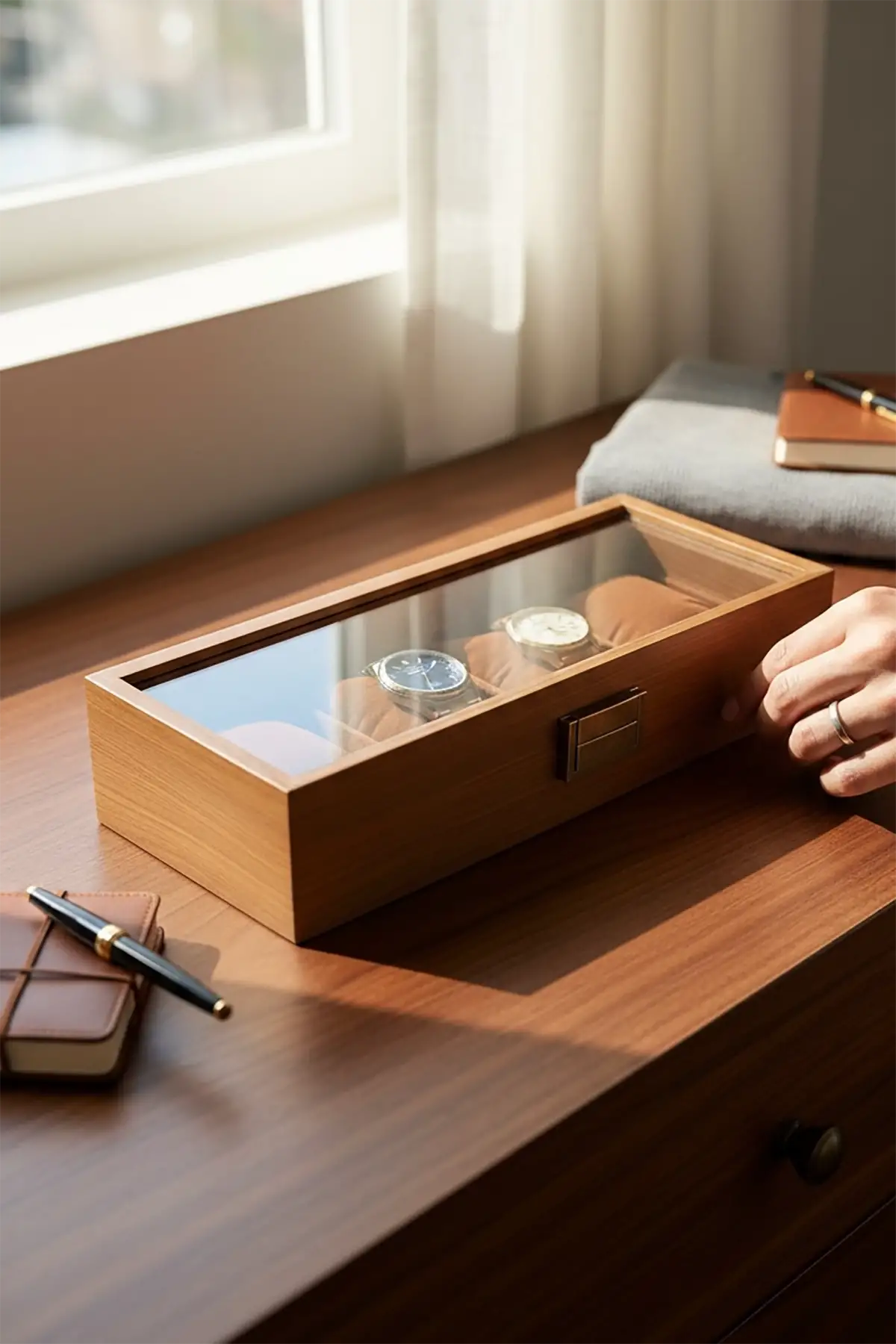 Kahve Renk Takı/Saat Organizeri