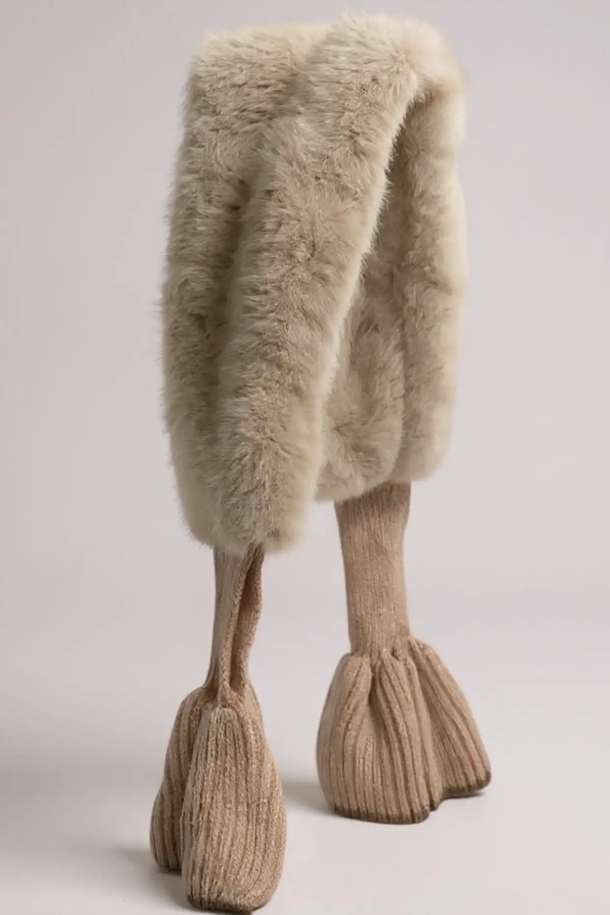 Kahverengi Çocuk Peluş Atkı