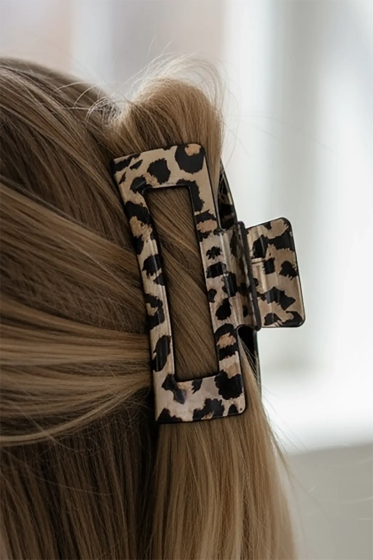 Kahverengi Leopar Desenli Mandal Toka