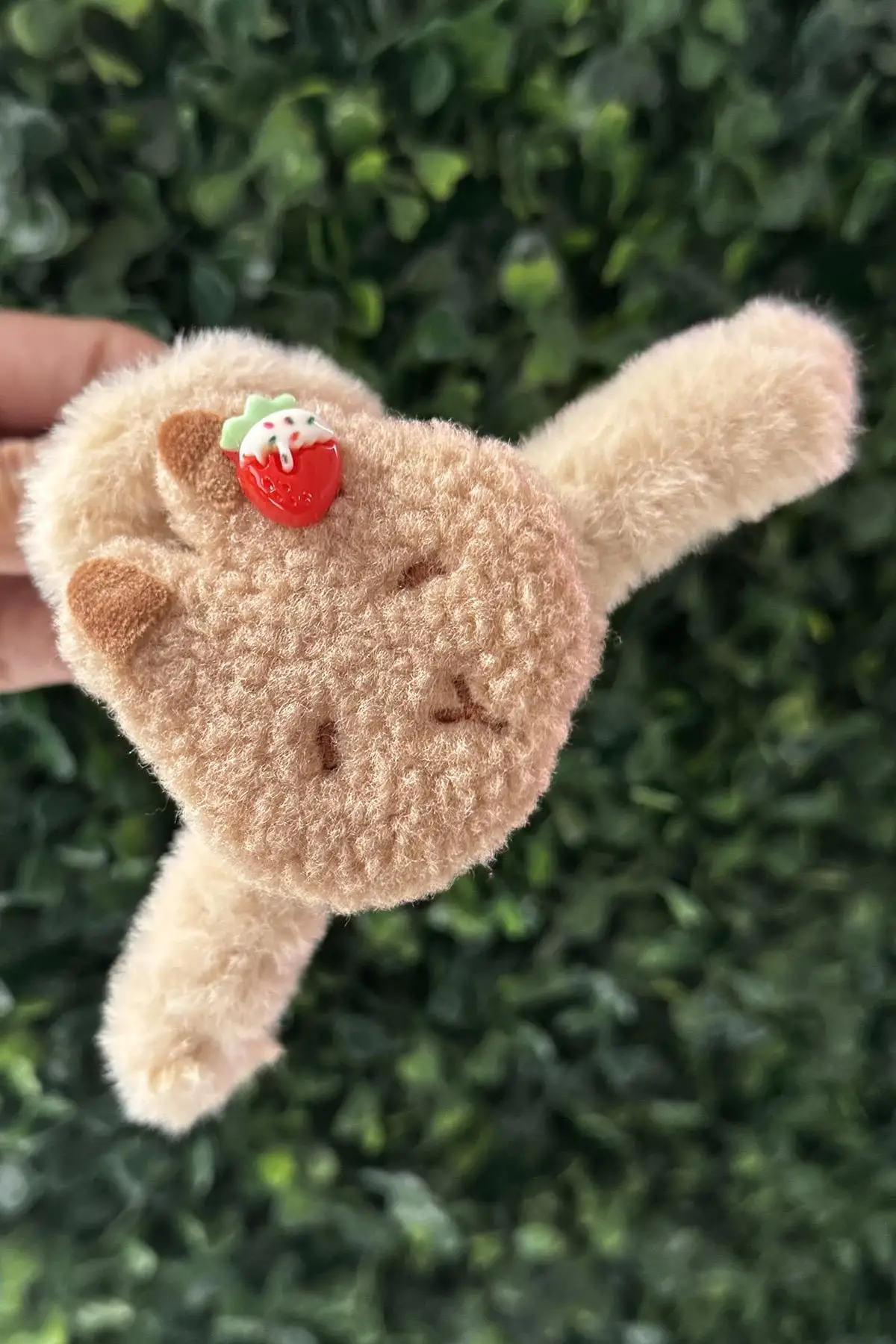Kahverengi Renk Ayıcık Figürlü Peluş Mandal Toka
