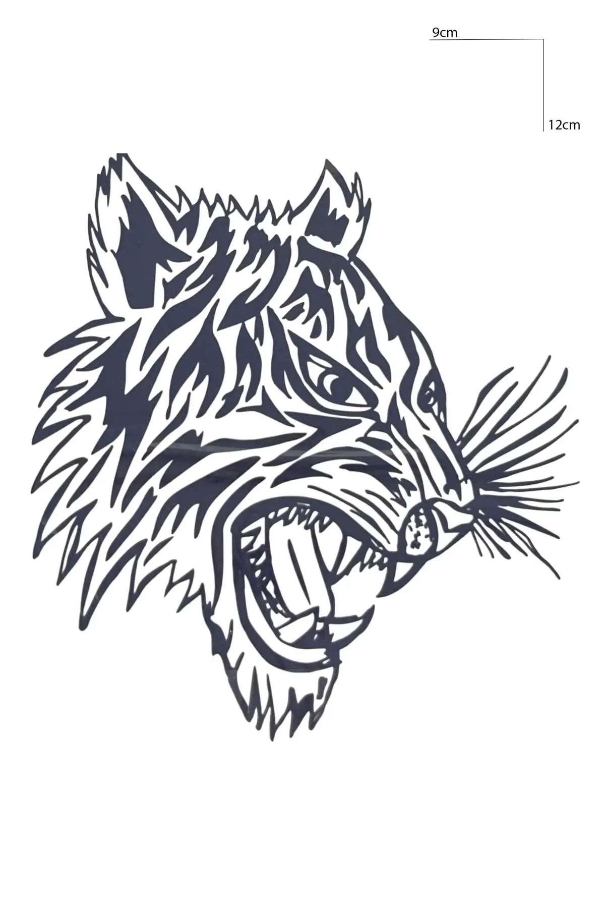 Kaplan Figürlü 12 Saat Sonra Kararan Geçici Dövme Tattoo