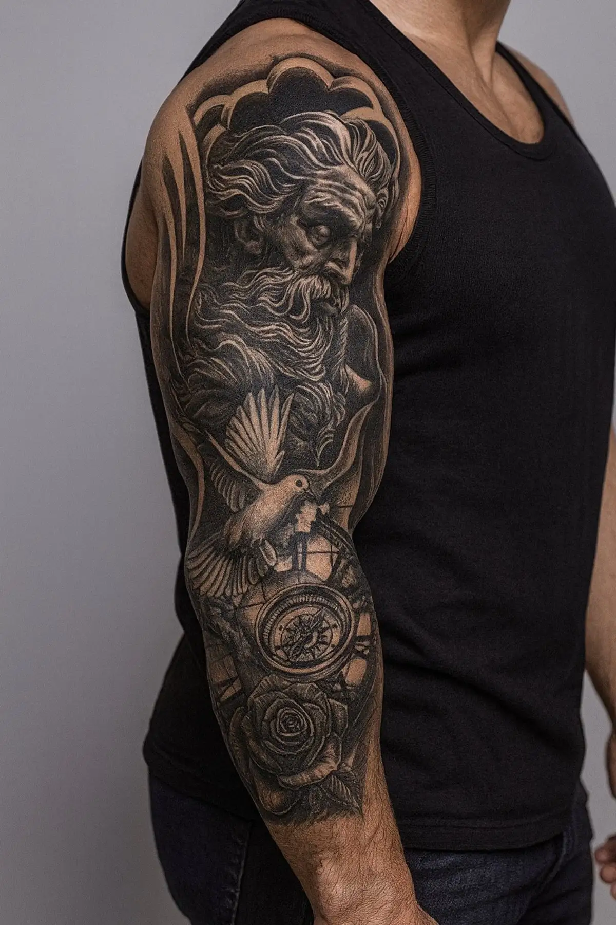 Karışık Figürlü 12 Saat Sonra Kararan Geçici Kol Dövme Tattoo