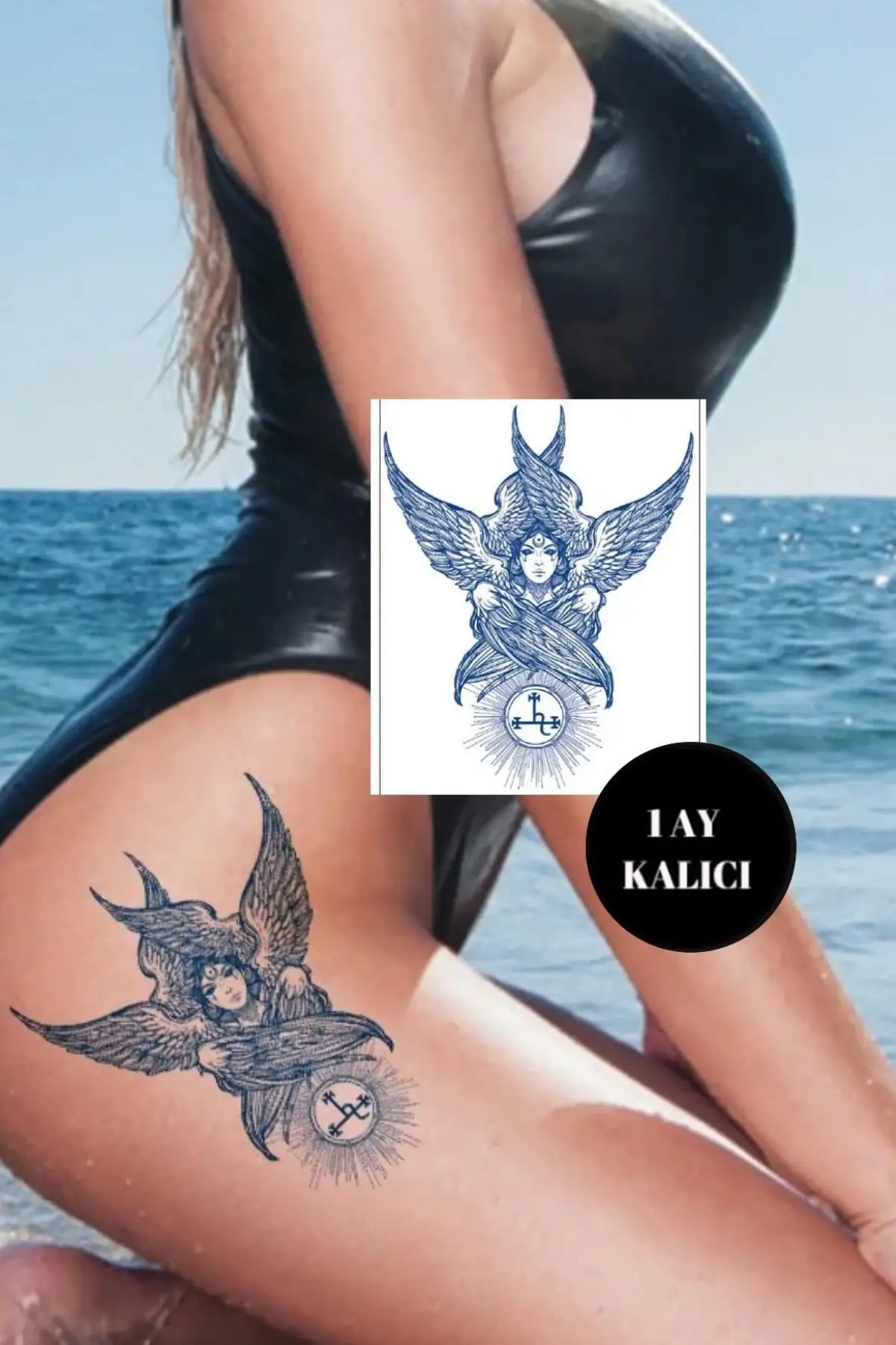 Karışık Figürlü 12 Saat Sonra Kararan Geçici Mini Dövme Tattoo