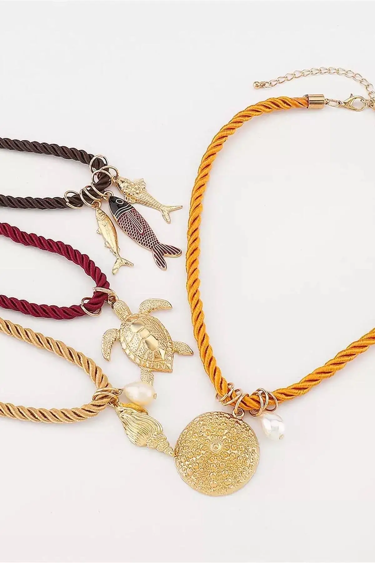 Karışık Figürlü 4lü Kolye Set