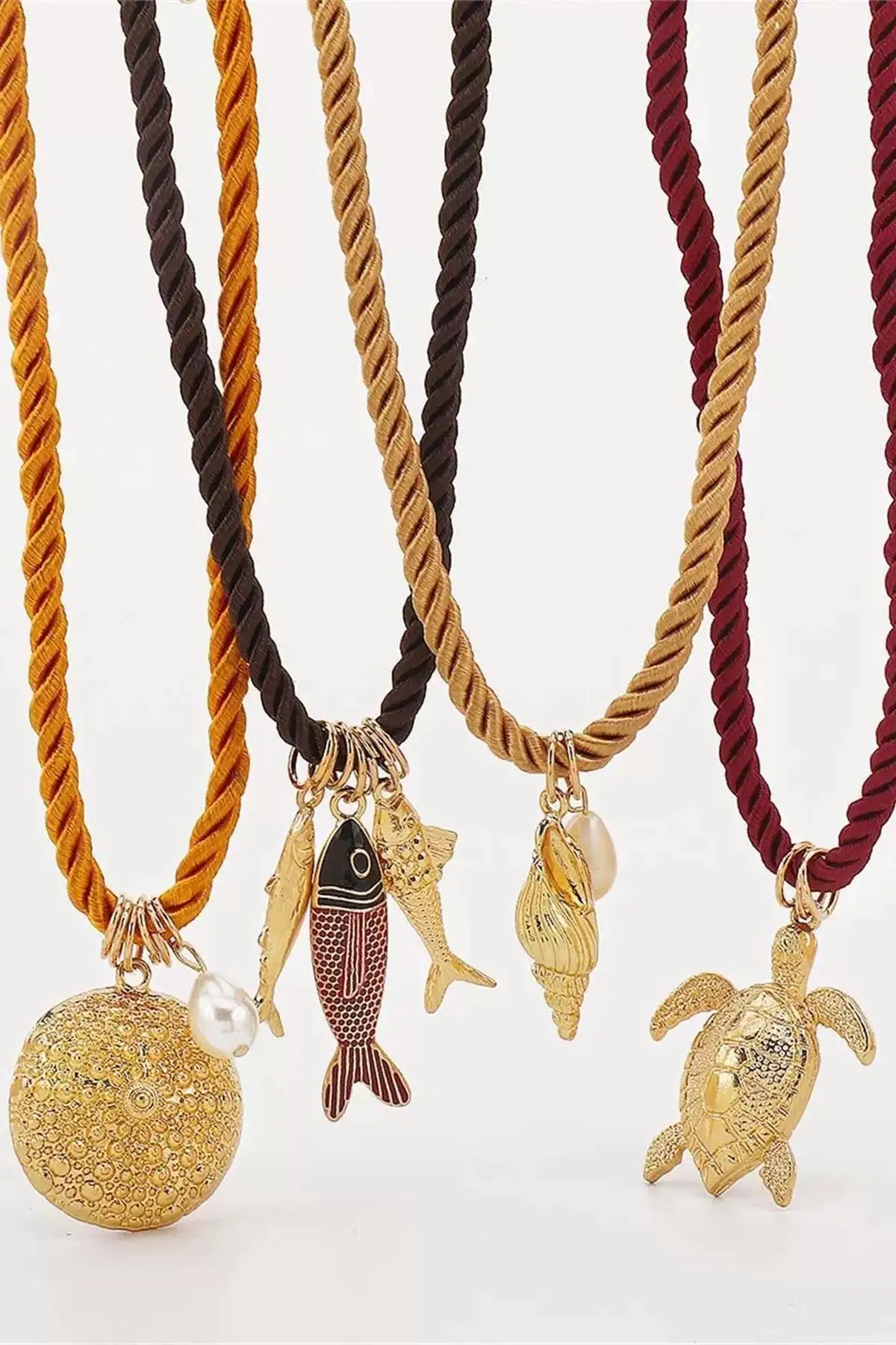 Karışık Figürlü 4lü Kolye Set