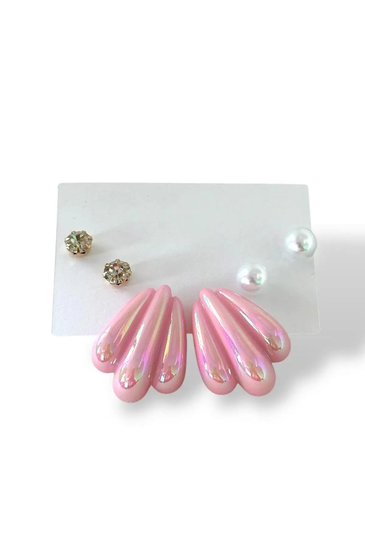 Karışık Renk 3lü Küpe Set