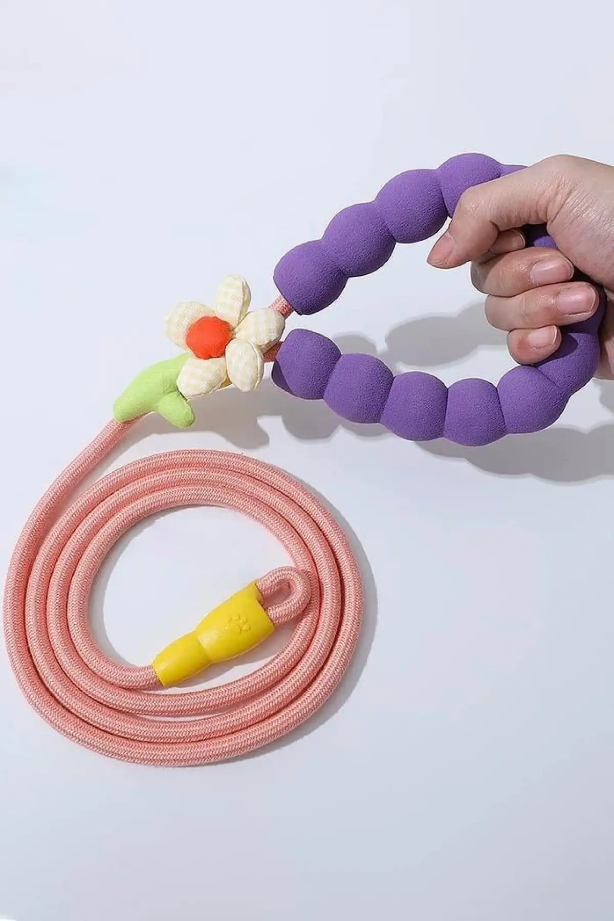 Karışık Renk Çiçek Figürlü İpli Kedi Köpek Tasması