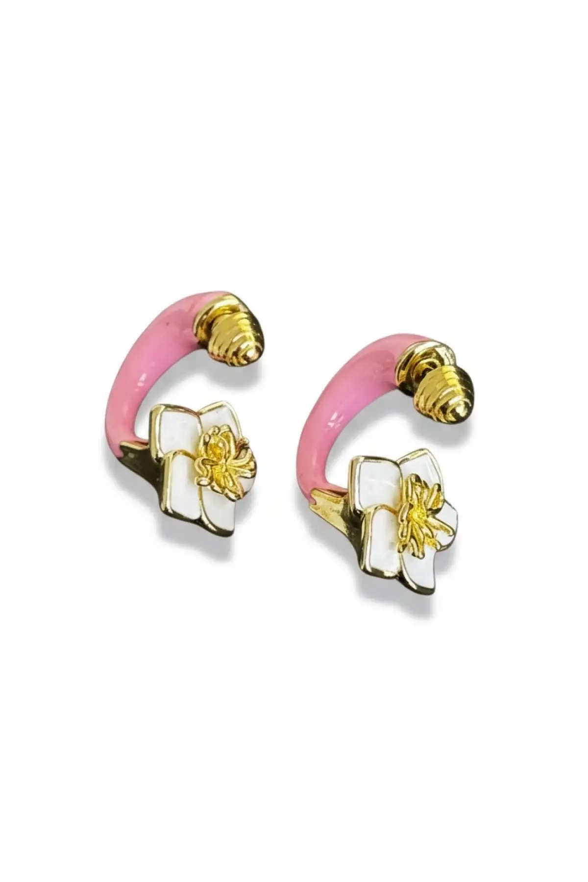 Karışık Renk Çiçek Figürlü YSX Küpe (Çift)