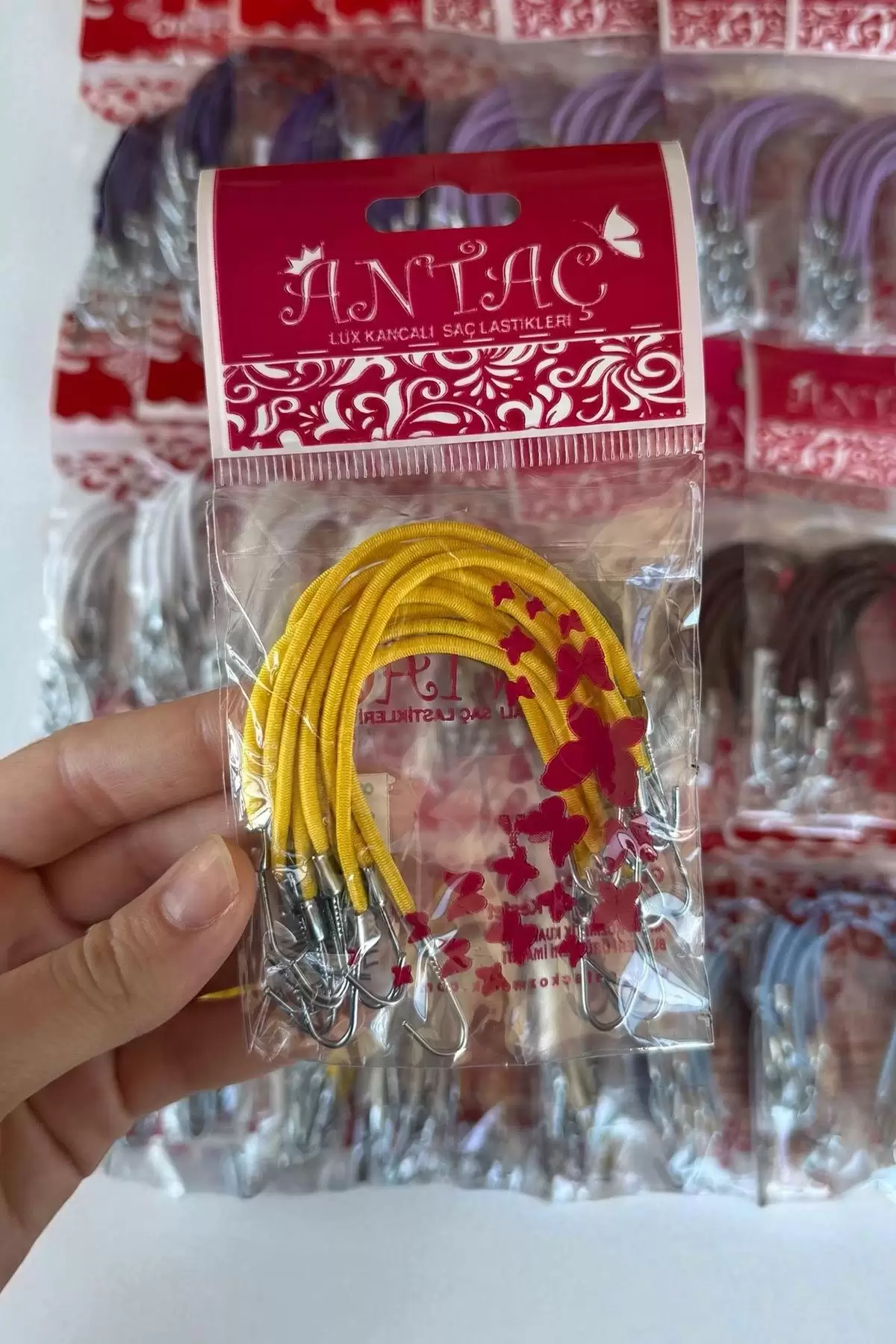 Karışık Renk Kancalı Lastik Toka Set